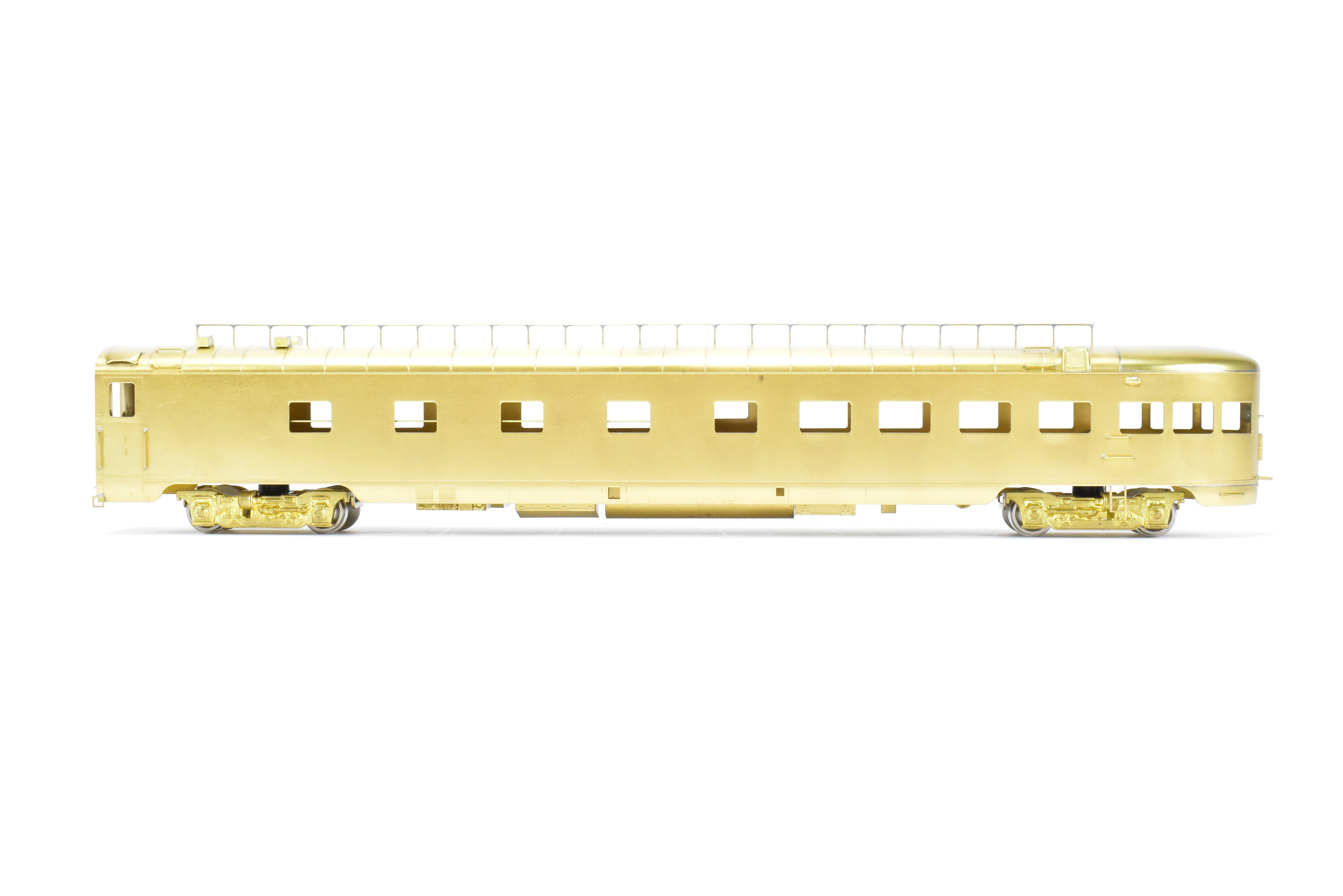HO Scale Brass Model Train - Oriental Limited NP - Northern Pacific North Coast Limited Buffet Lounge Observation Car 390 with Skirts