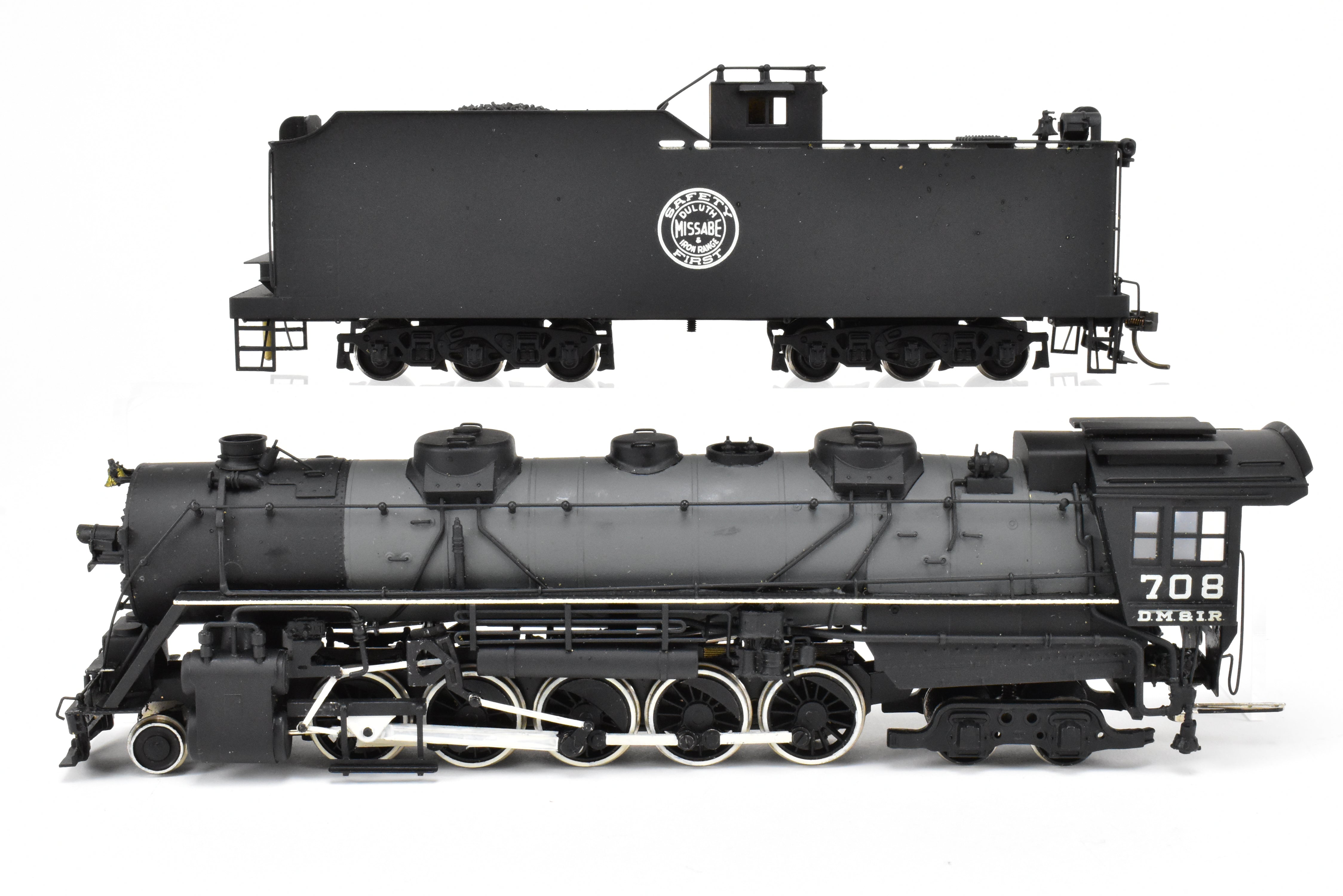HO Brass Nickel - Plated DM&IR E - 4 Class 2 - 10 - 4 Texas Type Custom Painted Locomotive No. 708