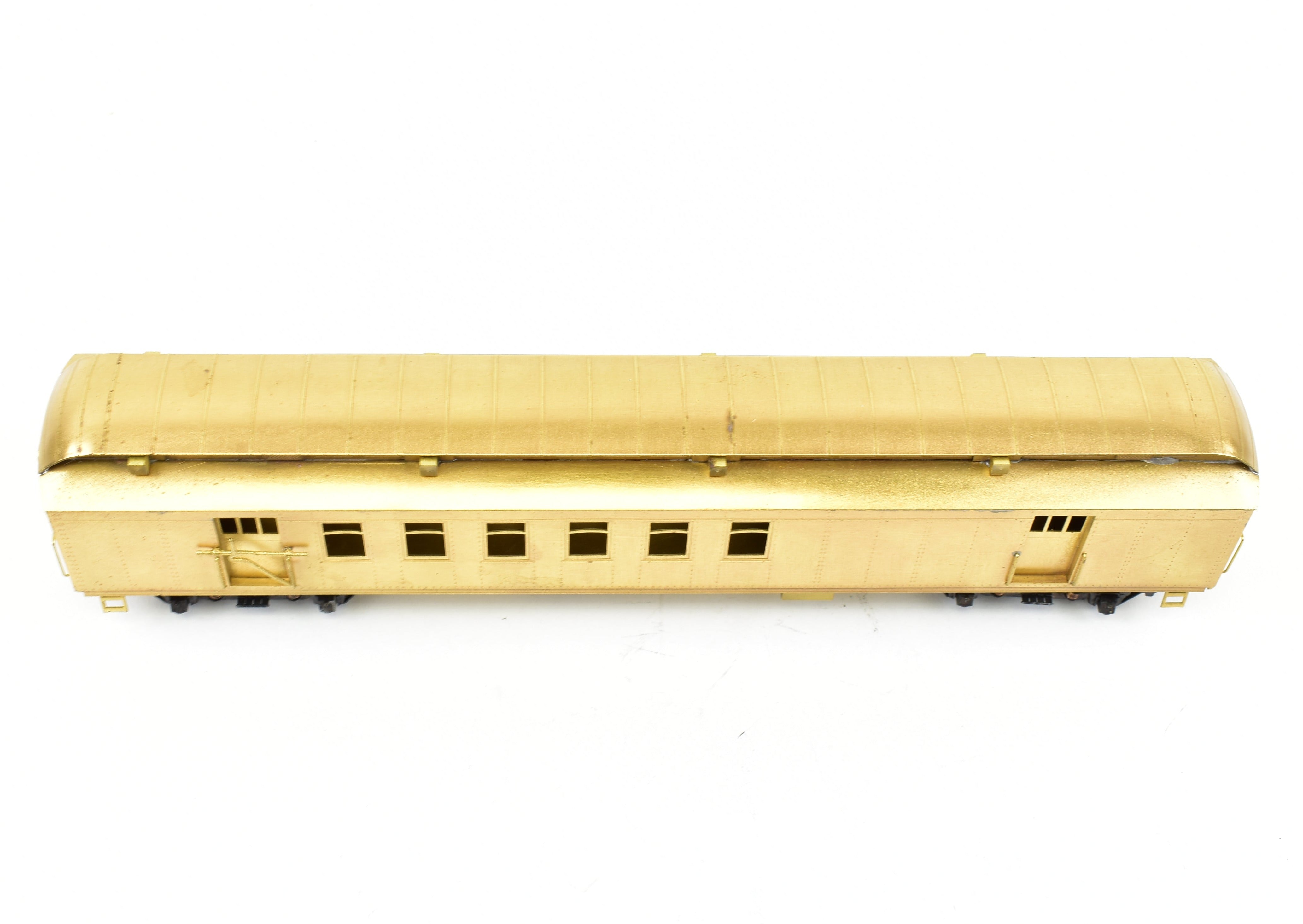 HO Scale Brass Lambert ATSF - Santa Fe Heavyweight Railway Post Office (RPO) Car Equipped with Central Valley Trucks for Model Trains