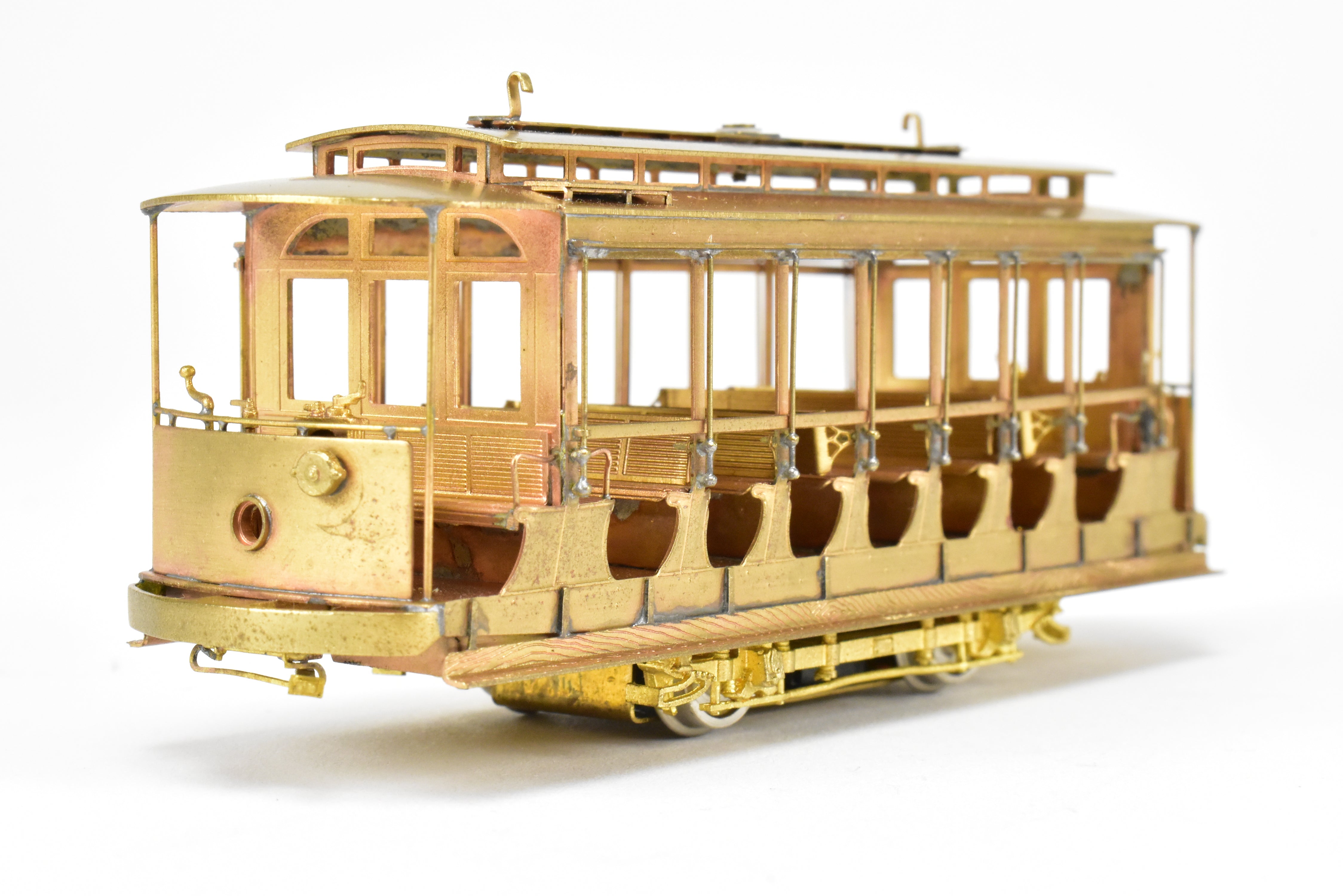 HO Scale Brass MTS Imports Various Roads Brill 10 Bench Open Trolley Model for Model Train Enthusiasts