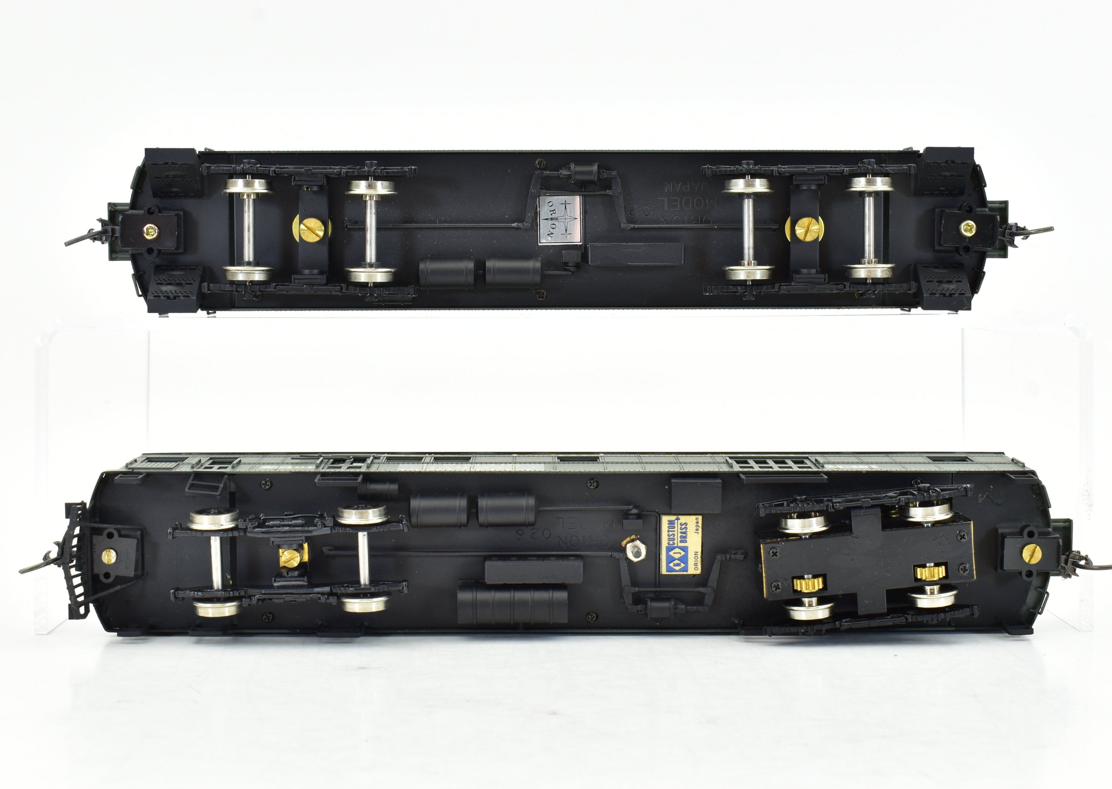 HO Scale Custom Brass Gas Motor Rail Car Set - New York Central 2 Car Set by Brass NJ Custom, Built by Orion in Japan