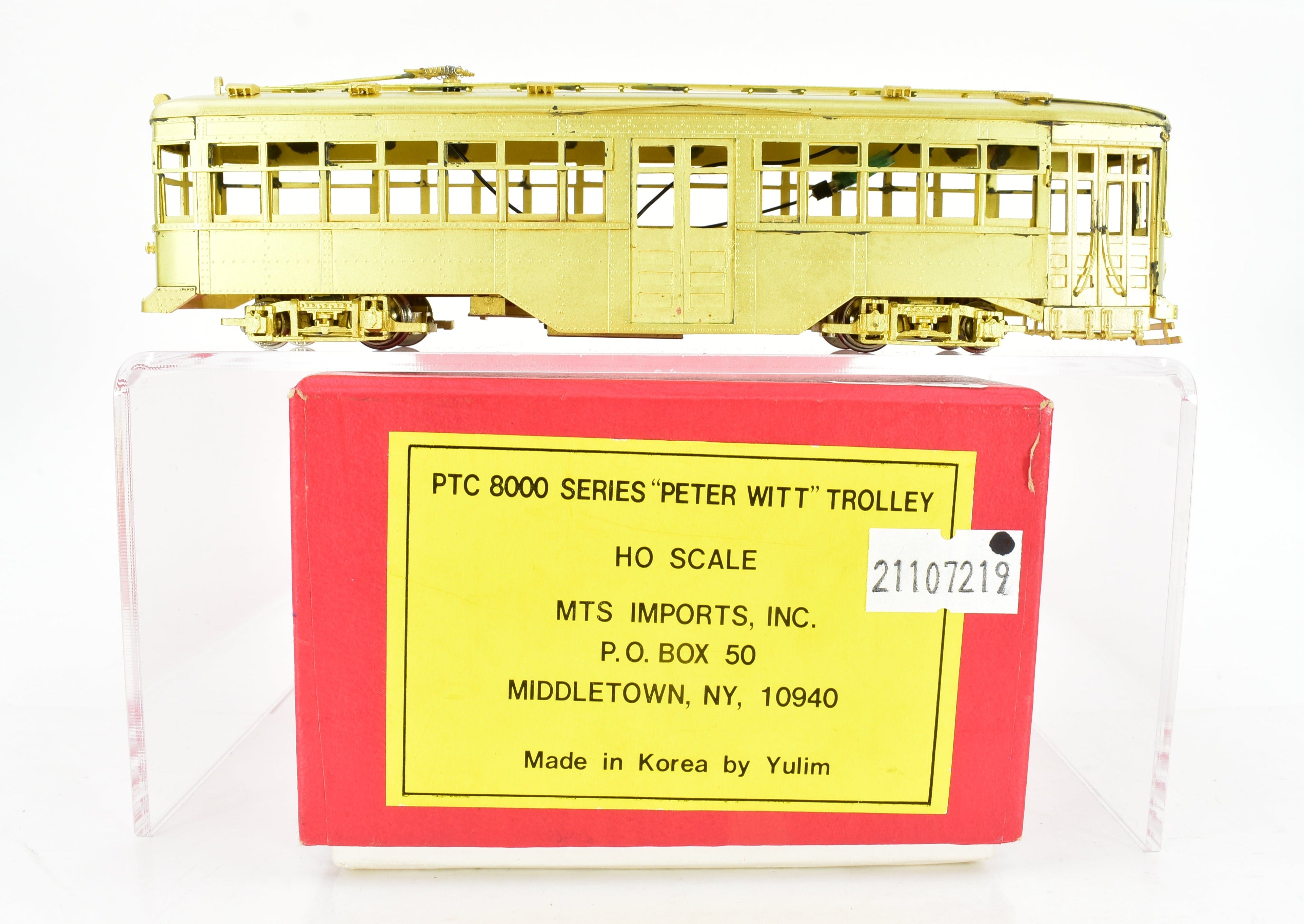 1994 HO Brass MTS Imports Philadelphia 8000 Series Peter Witt Trolley Model