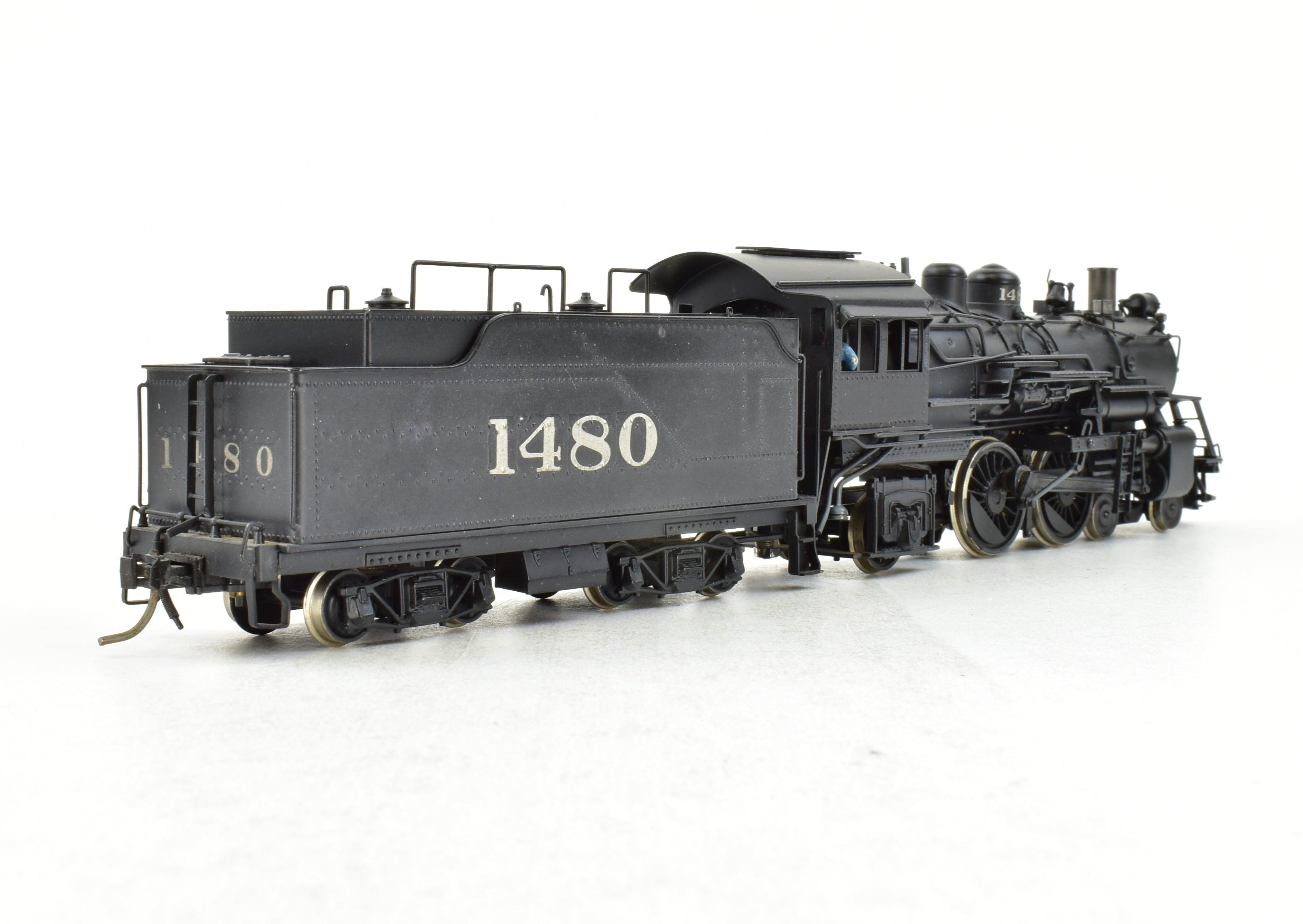 HO Scale Brass Model Train - NJ Custom Brass ATSF Santa Fe Class 1400 4-4-2 Locomotive CP No. 1480, Sold As-Is Condition