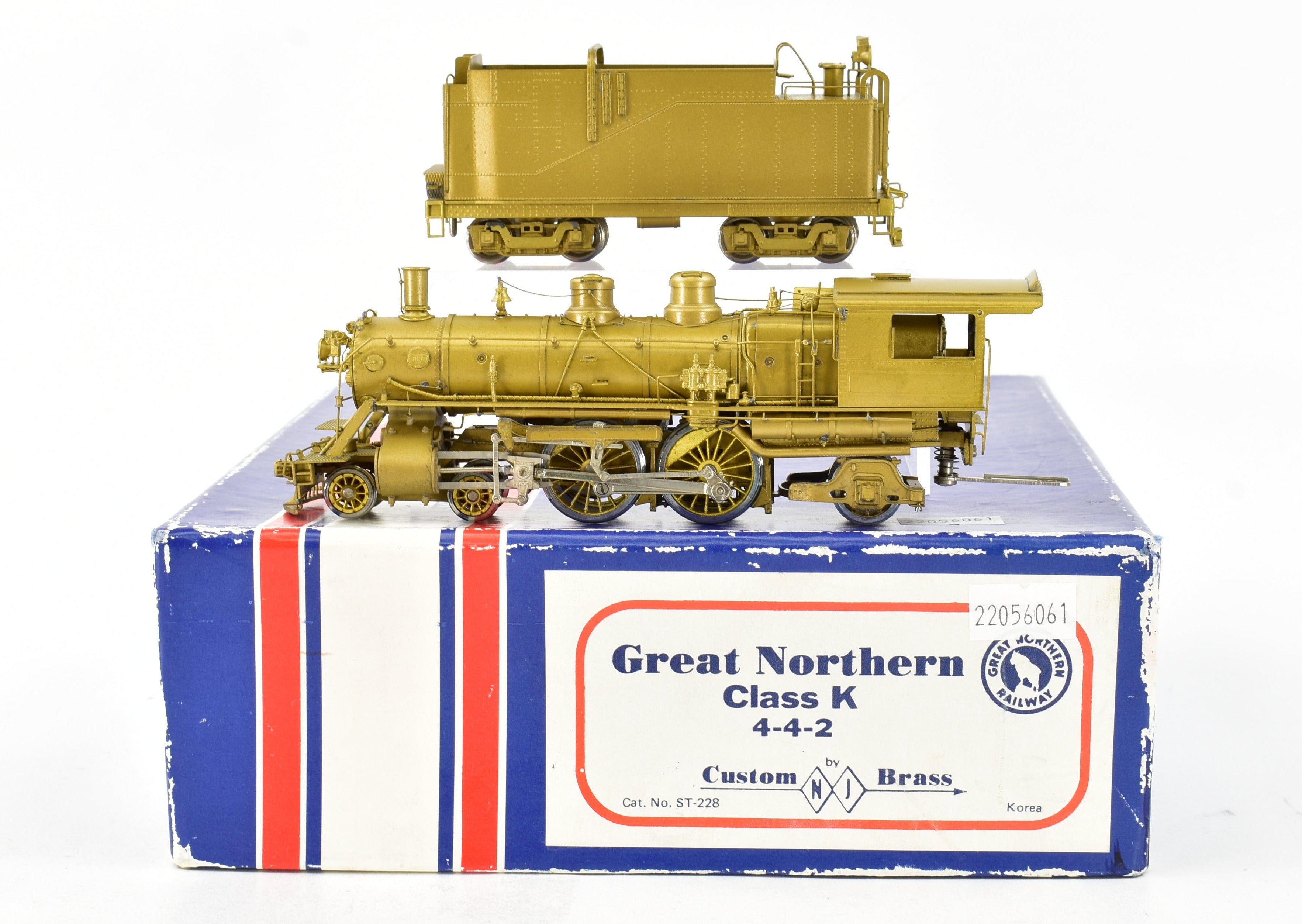 HO Scale Brass Model Train - Great Northern Class K - 1 4 - 4 - 2 Atlantic, Custom - Built by NJ Custom Brass