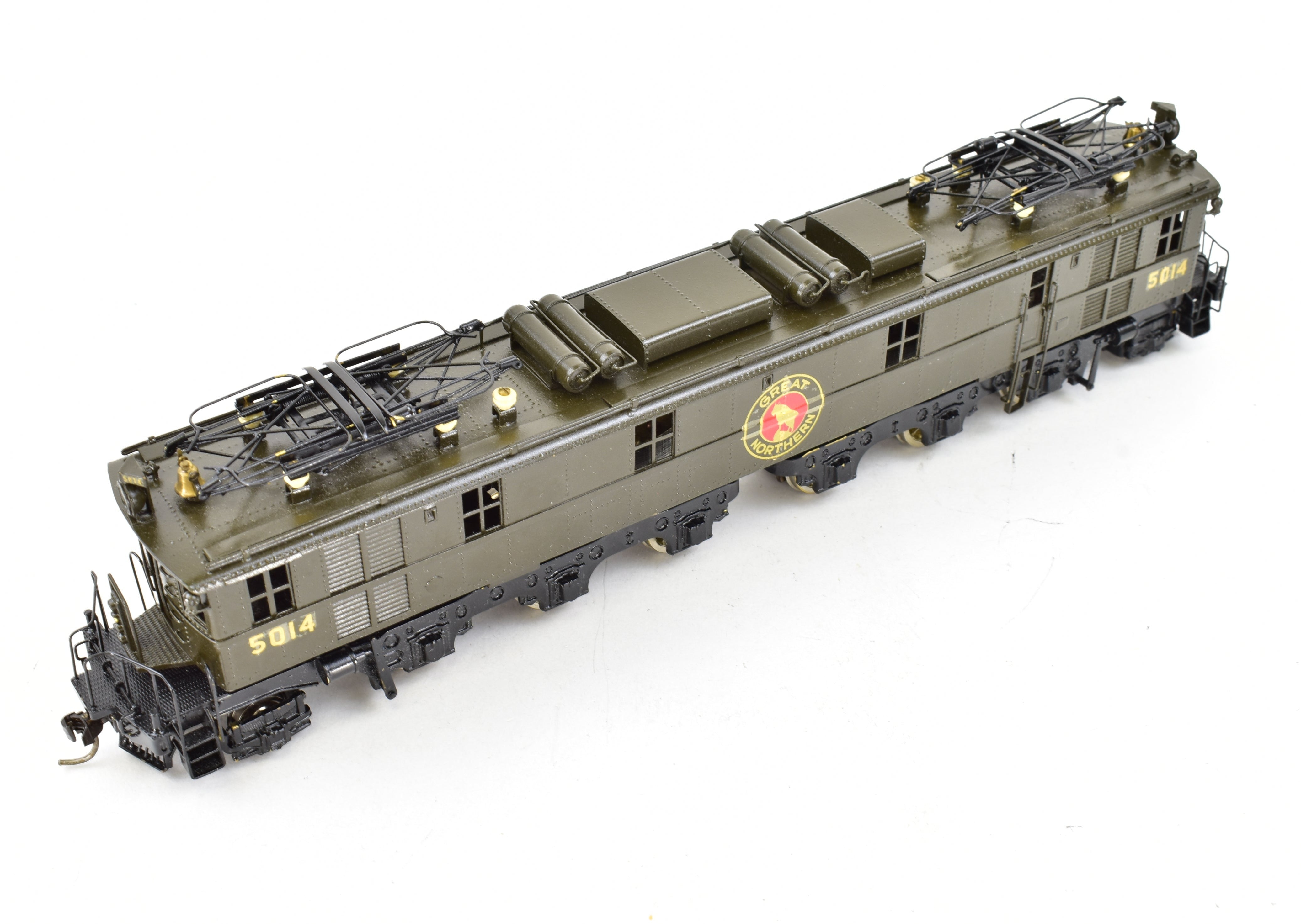 HO Scale Brass Max Gray Great Northern Y - 1 Electric Locomotive with Custom Green Paint, Model CP No. 5014