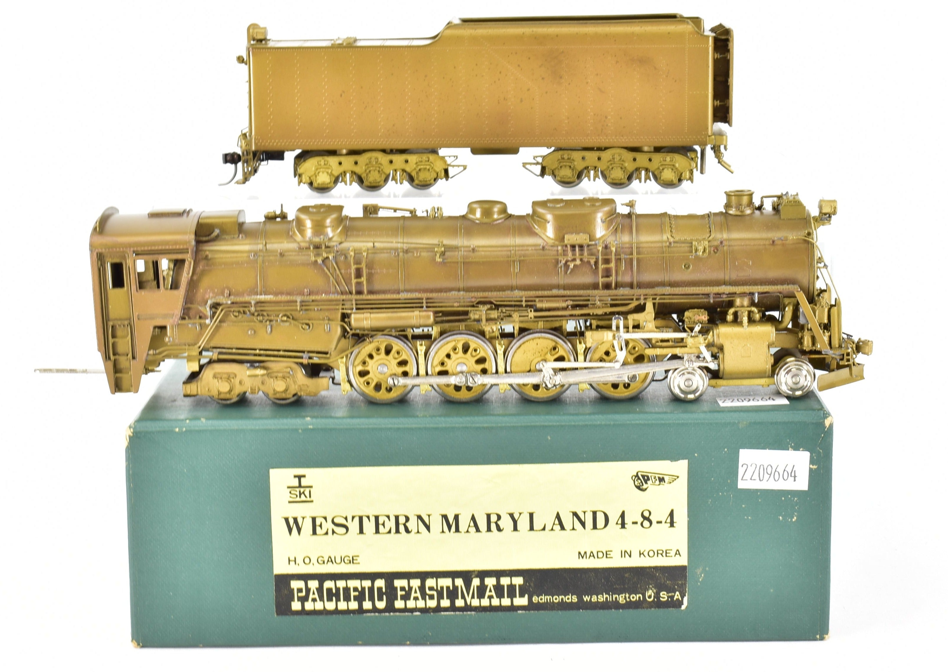 HO Scale Brass Model Train - SKI WM Western Maryland 4-8-4 J-1 Potomac Steam Locomotive Model