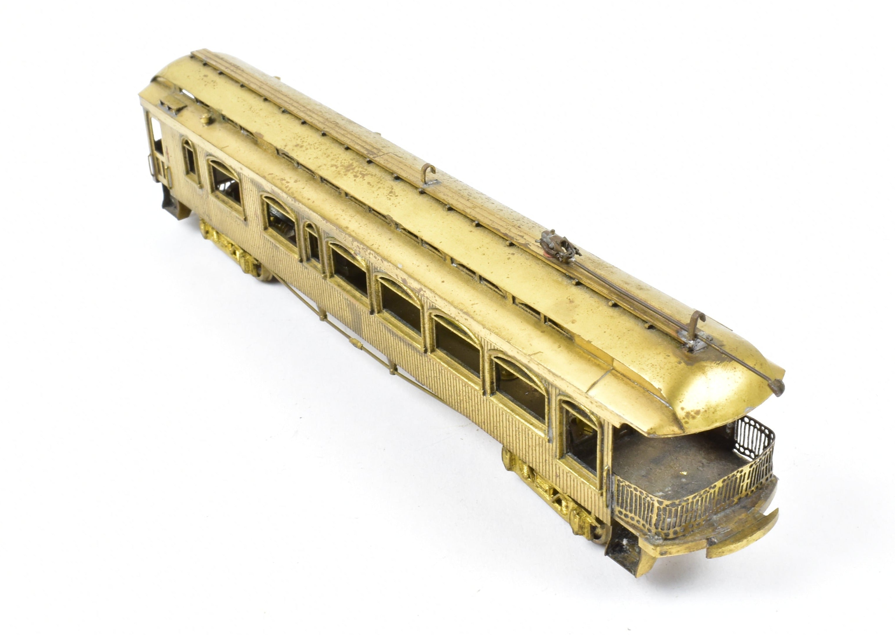HO Scale Brass Suydam Oregon Electric Railway Niles Wood Interurban Parlor Observation Model with Non - Original Box Having Moderate Shelf Wear