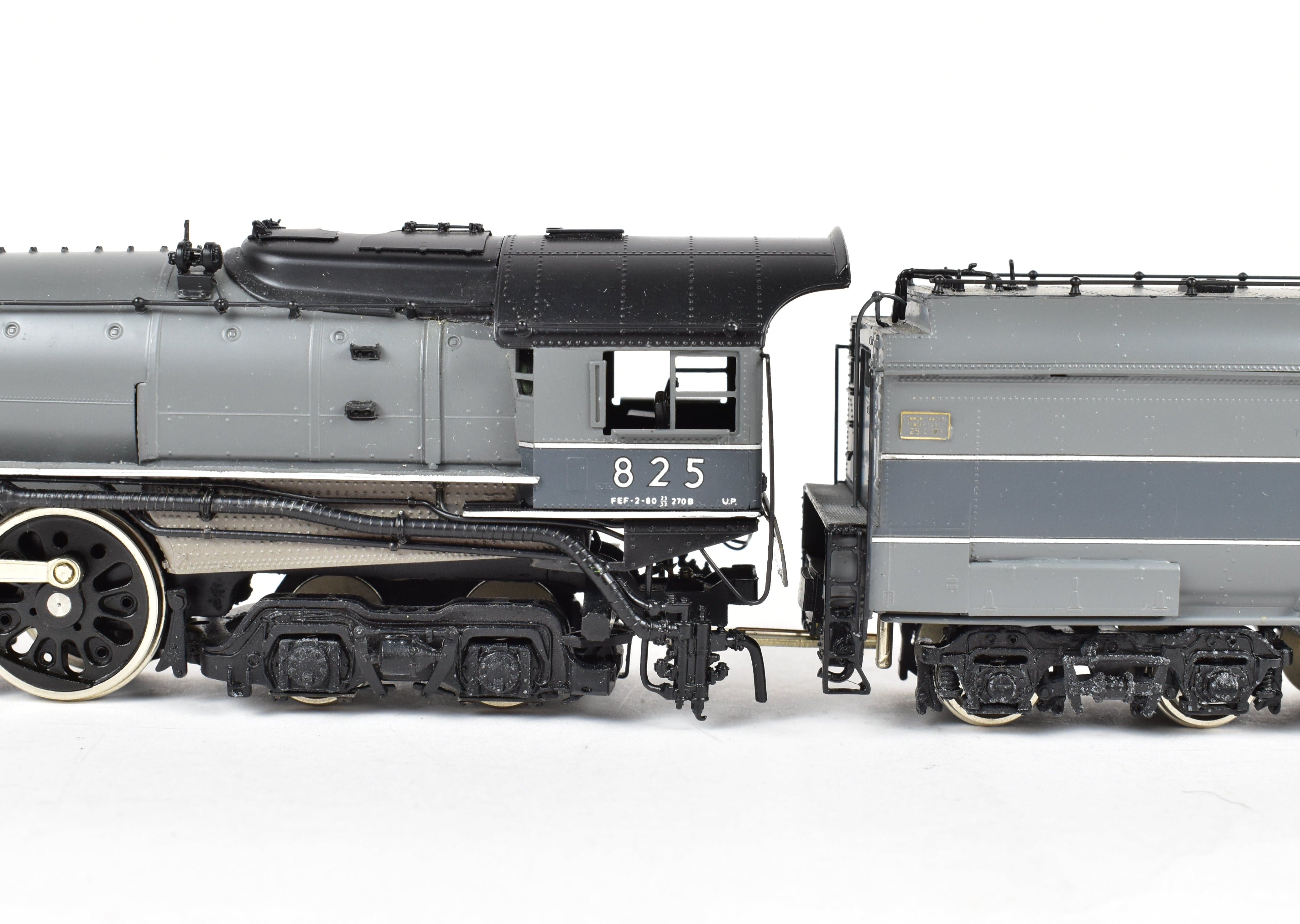 HO Brass Key Imports Union Pacific 4-8-4 FEF-2 Oil Version Grey No. 825 CS 59