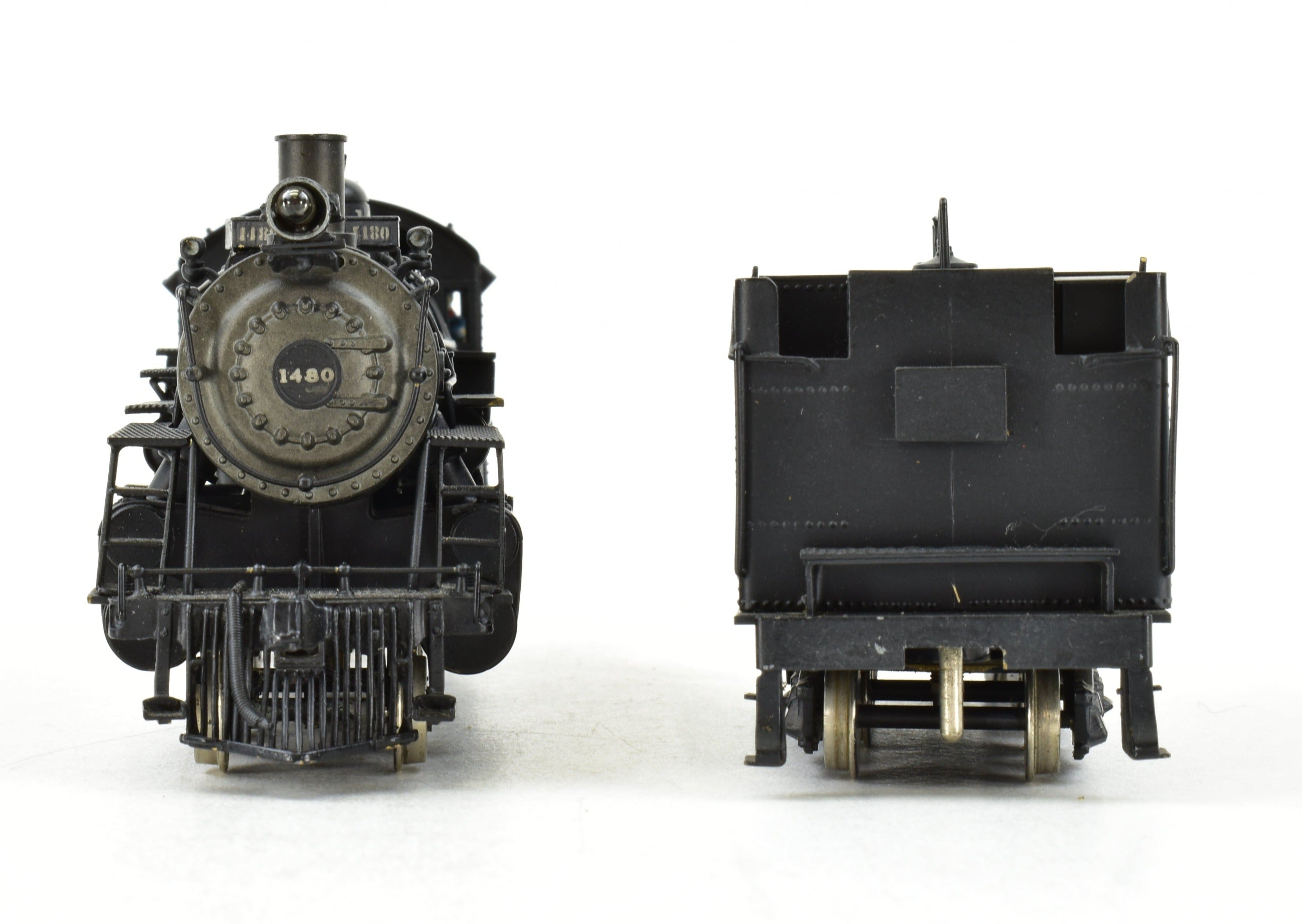HO Scale Brass Model Train - NJ Custom Brass ATSF Santa Fe Class 1400 4-4-2 Locomotive CP No. 1480, Sold As-Is Condition