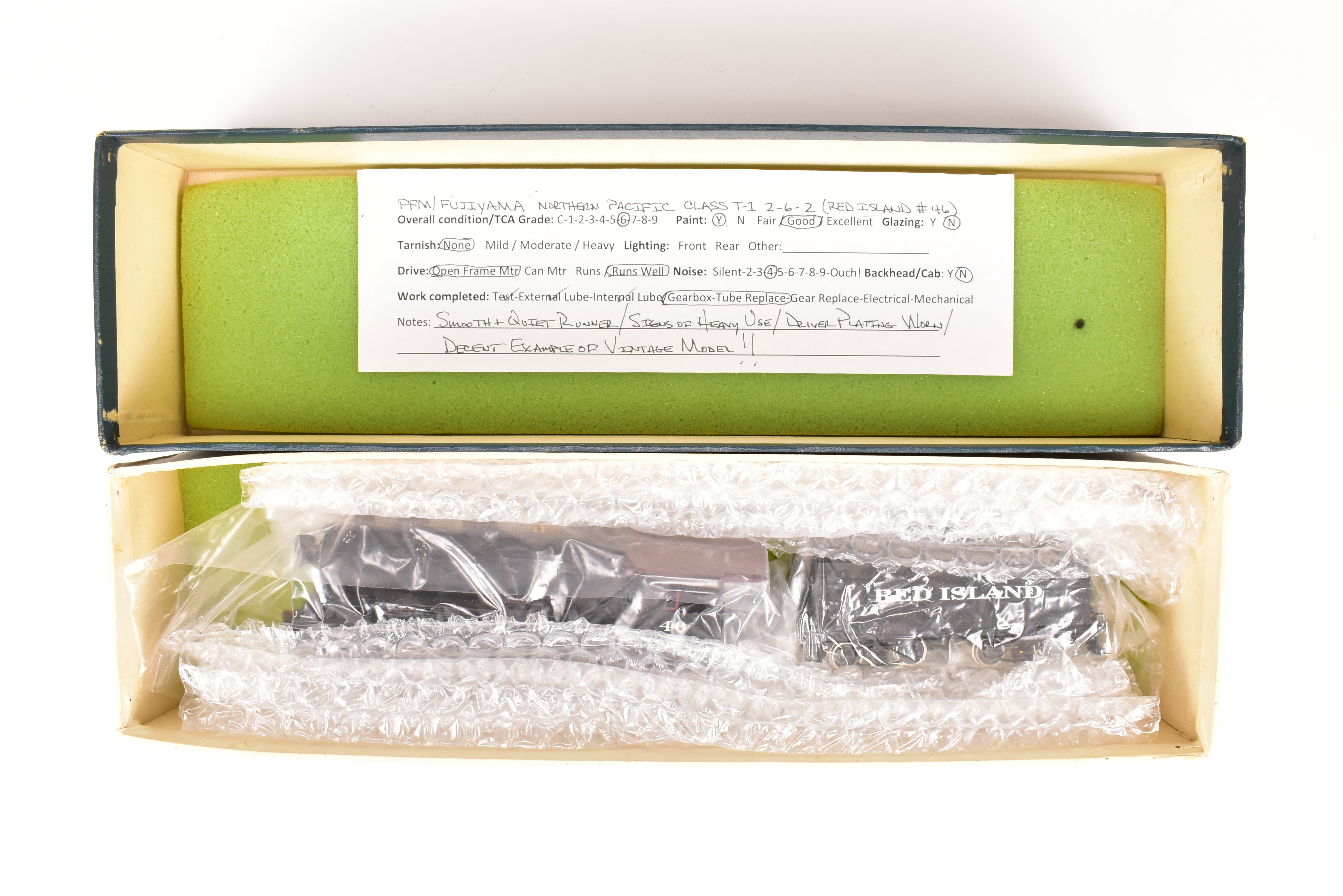 HO Scale Brass PFM - Fujiyama Northern Pacific 2-6-2 Class T-1 Prairie Model Train with Custom 'Red Island 46' Painting