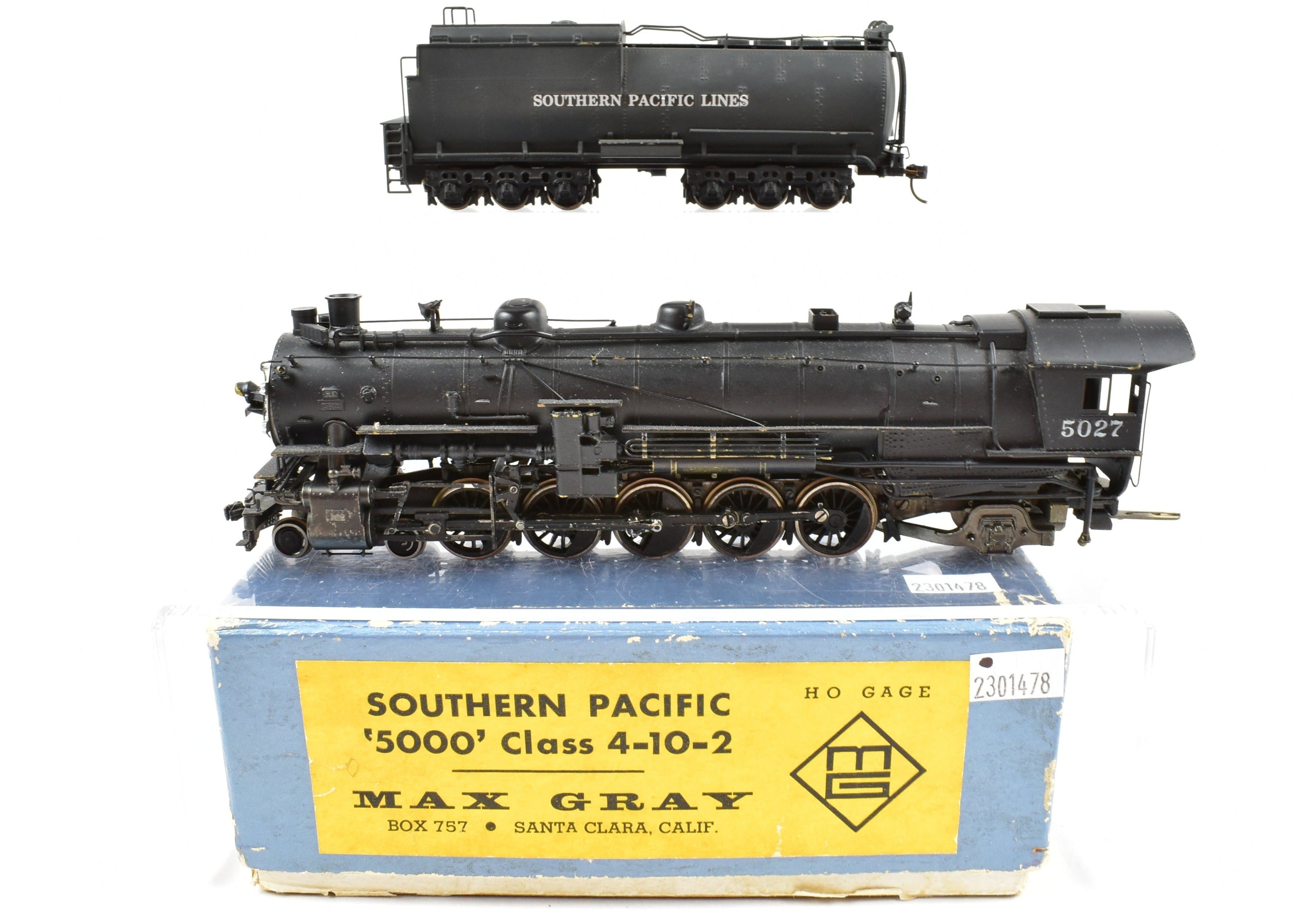 HO Scale Brass Max Gray Southern Pacific 5000 Class 4-10-2 SP-1 Locomotive Model with Custom Painted Finish