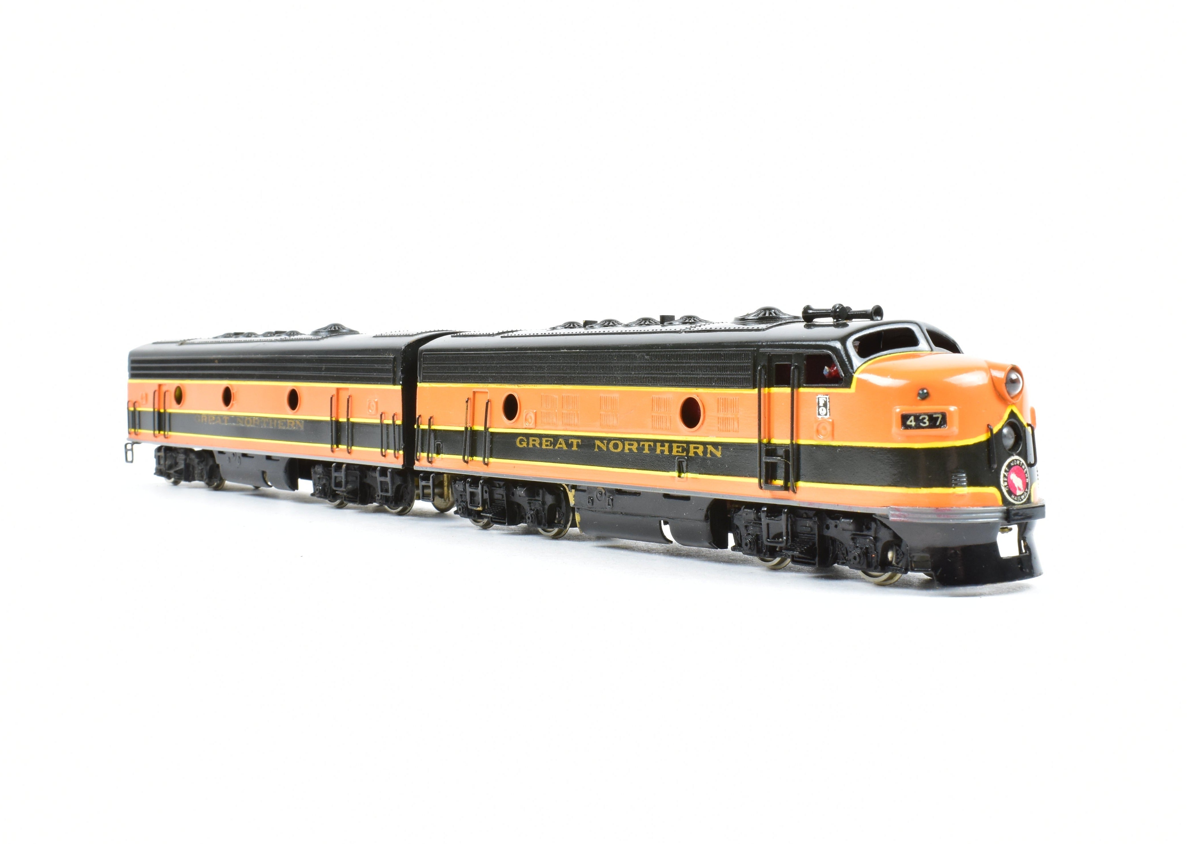 HO Scale Brass Tenshodo Great Northern F7 A/B Pair Factory-Painted Models