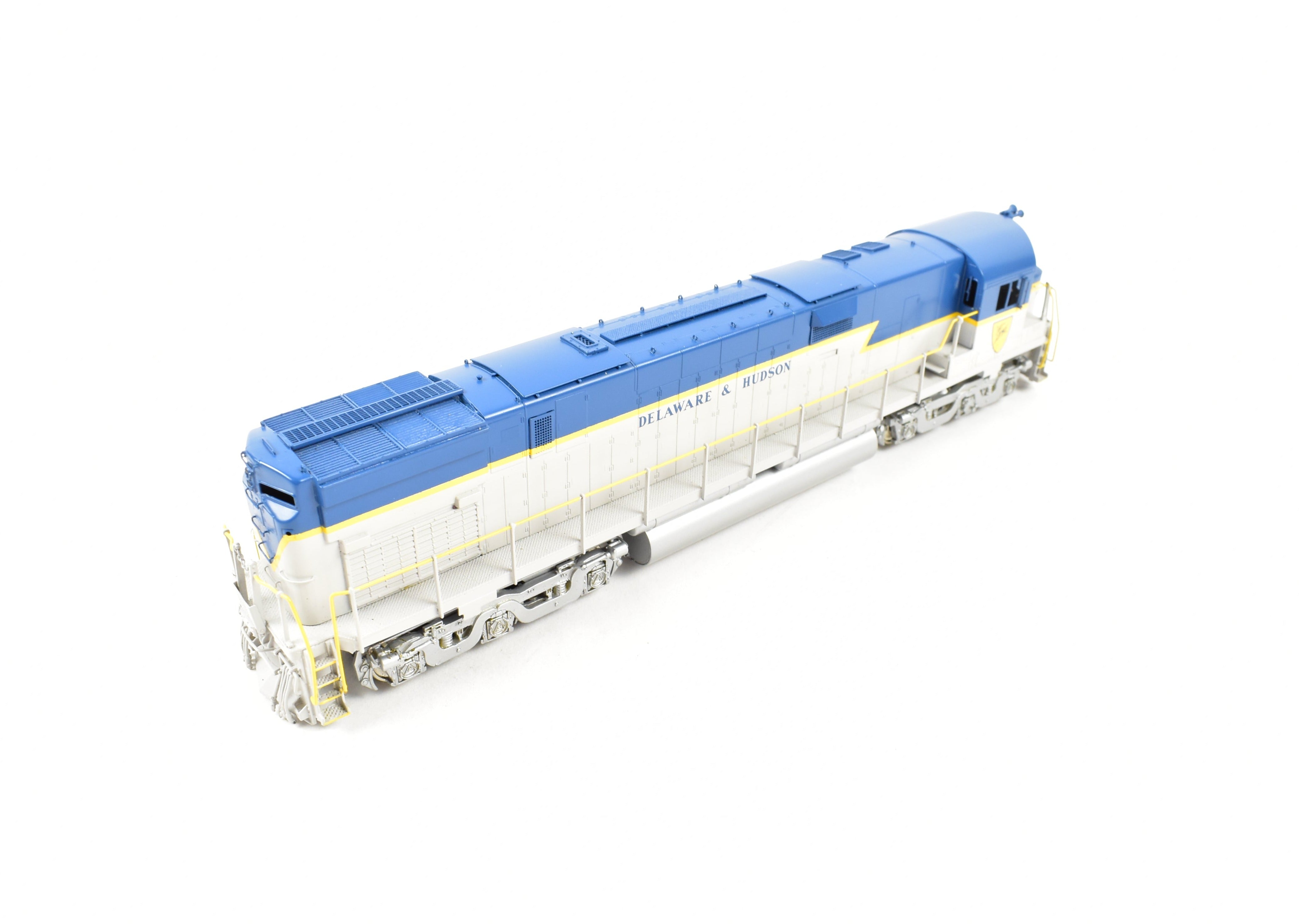 HO Scale Brass Delaware and Hudson C - 628 FP Locomotive Model in Blue/Grey Scheme by HO Brass Oriental Limited and Challenger Imports