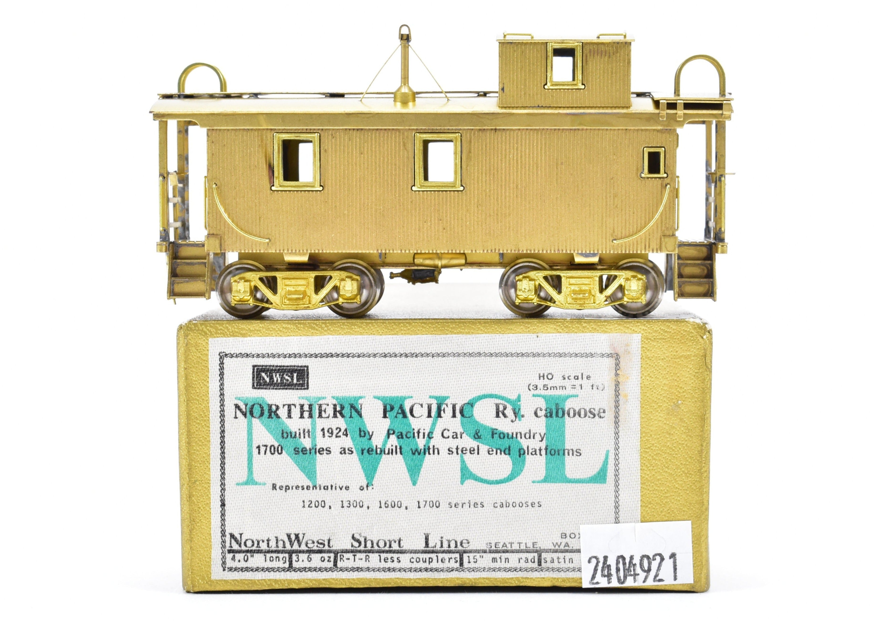HO Brass NWSL - NP Northern Pacific 1700 Series Wood Caboose Model