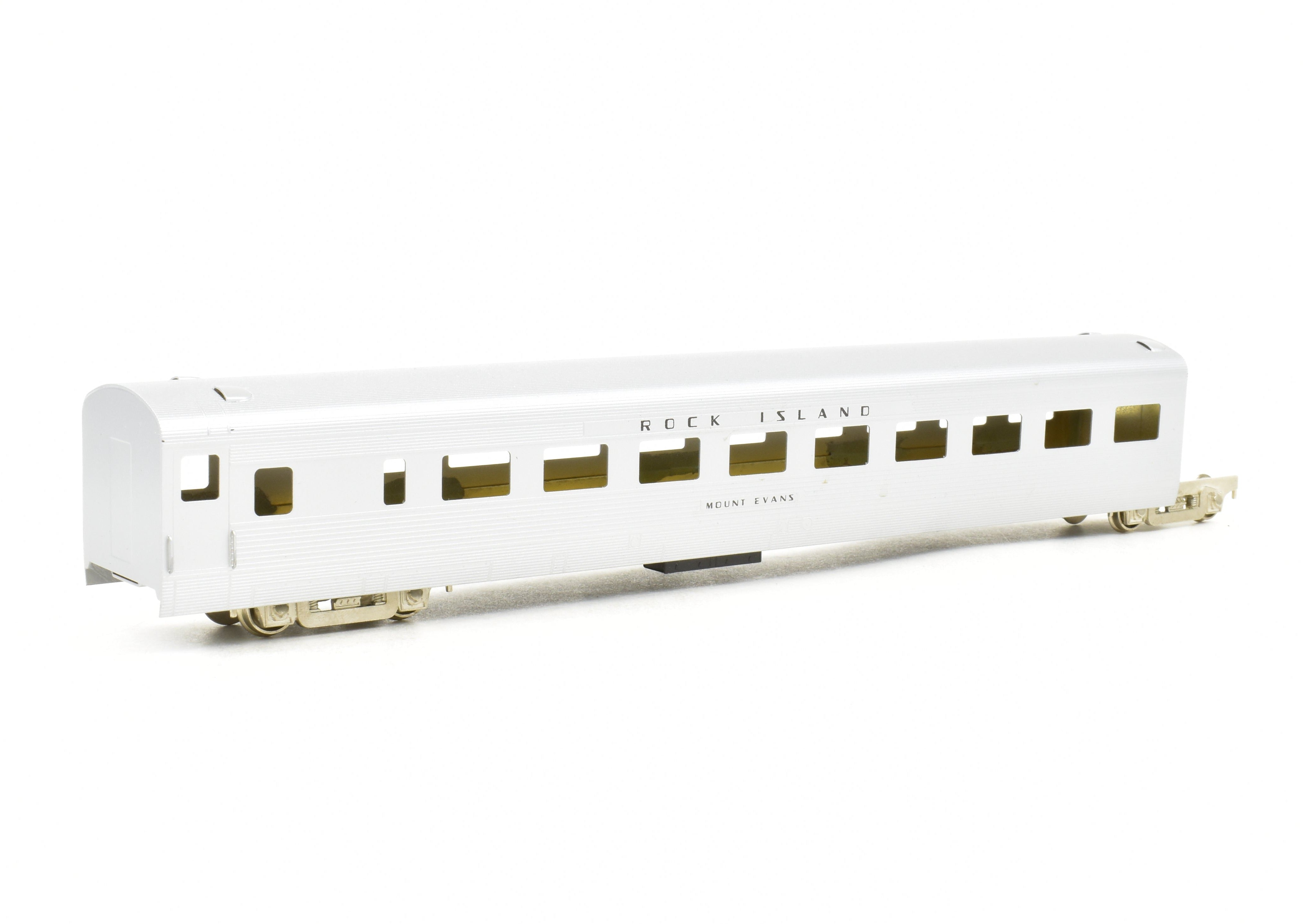 HO Scale Brass Nickel Plate Products CRI&P - Rock Island Rocket TA Locomotive and 4-Car Set with an Additional Factory-Painted Car