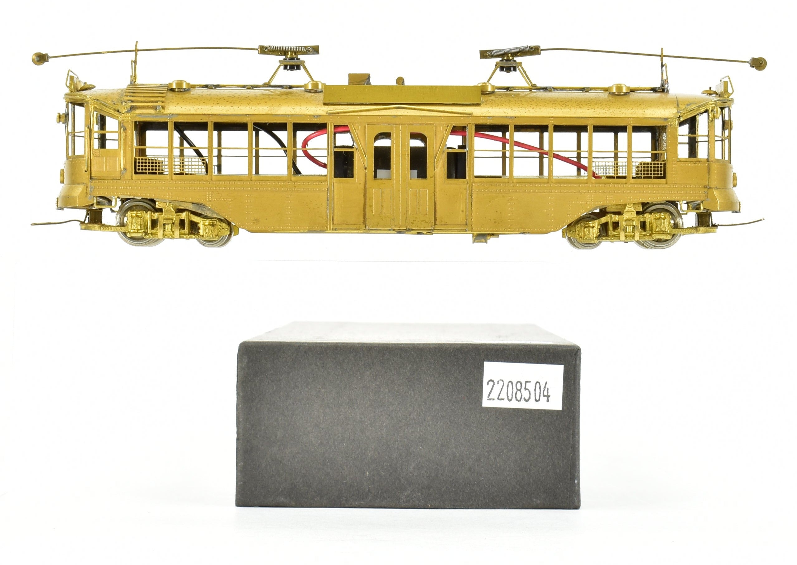 High - Quality HO Scale Custom Brass Pacific Electric Dragon Trolley Car Model without Original Packaging by Brass NJ Custom