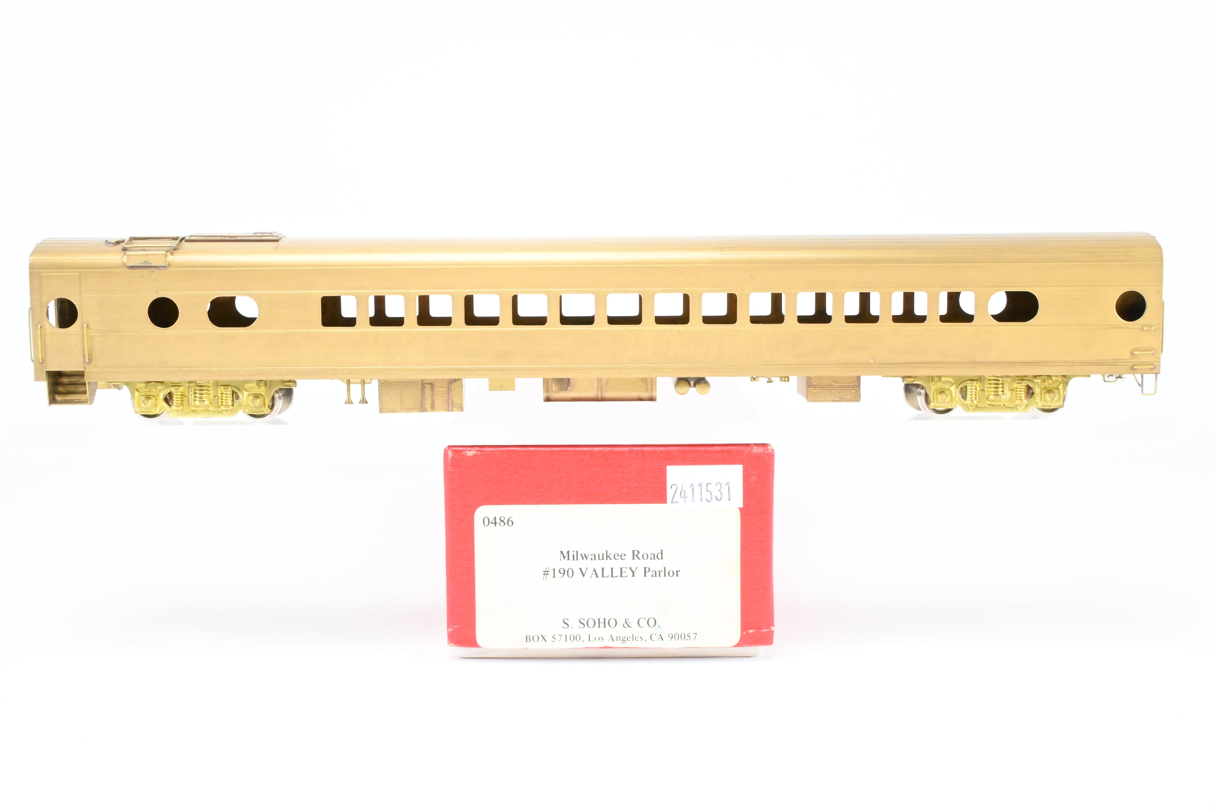 HO Scale Brass Soho Milwaukee Road #190 Valley Series Parlor Car