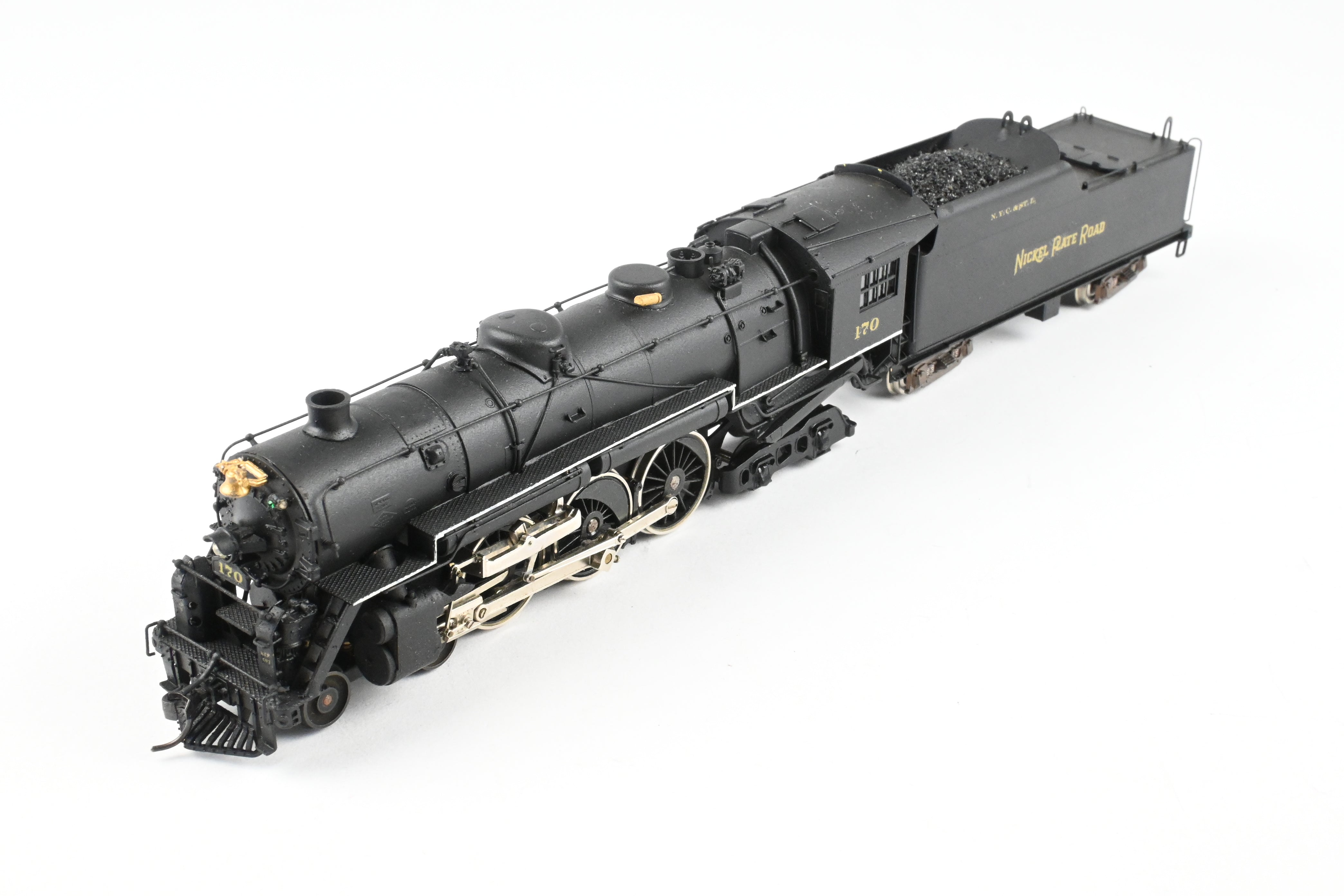 HO Scale Brass Model Train - Nickel Plate Products (NPP) Nickel Plate Road Class L - 1a 4 - 6 - 4 Steam Locomotive without Elephant Ears, Custom Painted Number 170
