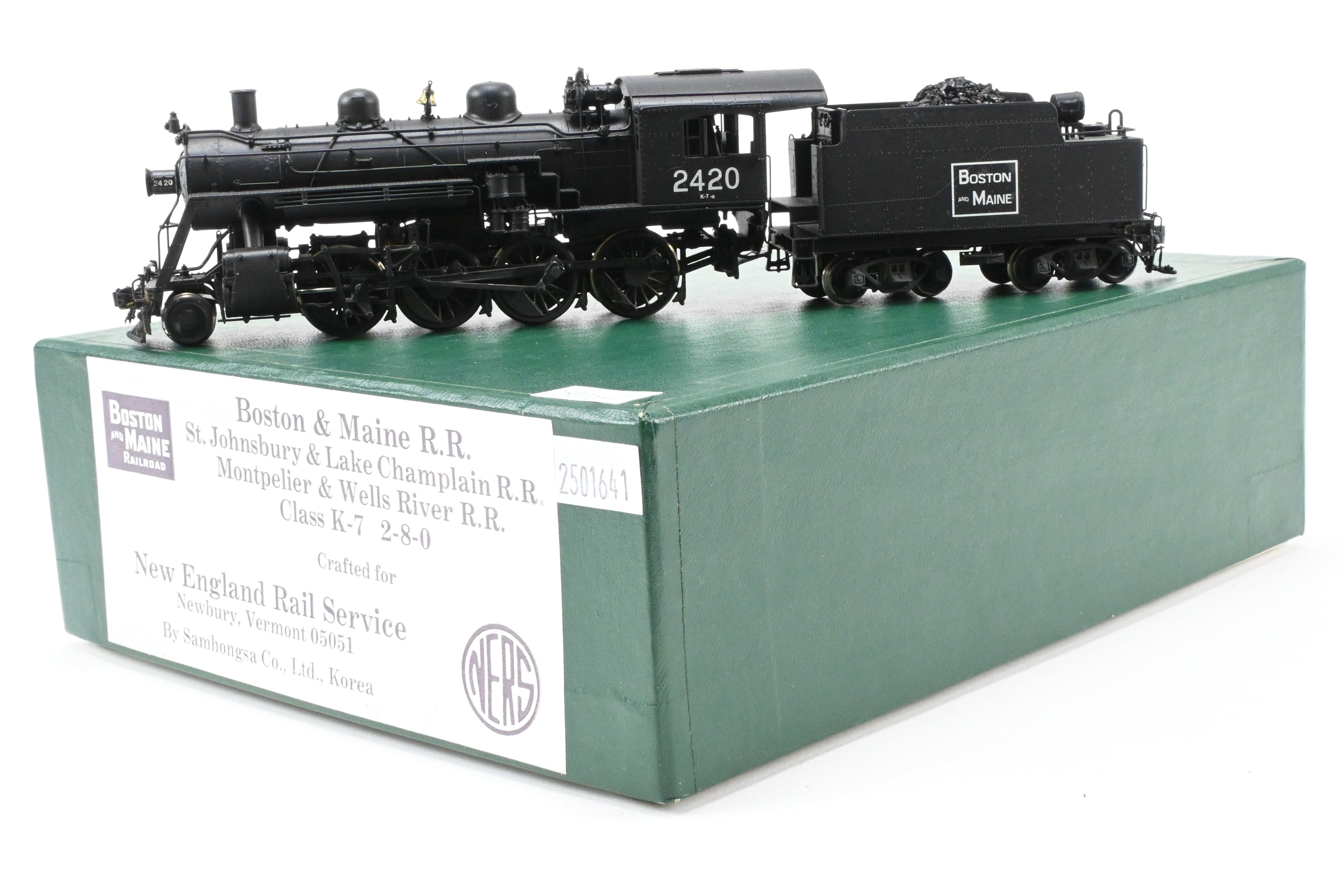 HO Brass NERS Boston & Maine Class K - 7A 2 - 8 - 0 No. 2420 Model Train