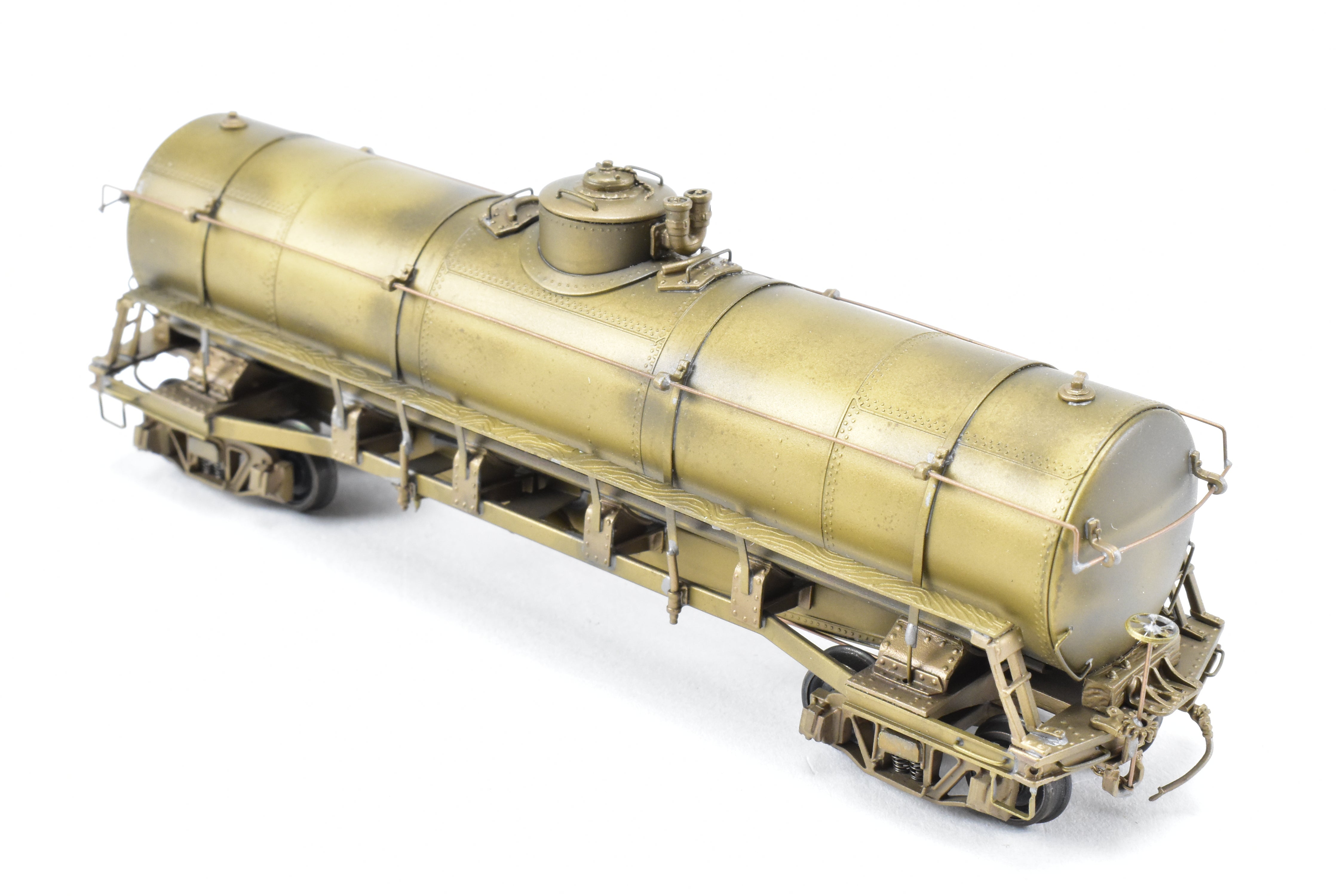1989 HO Brass Pecos River ATSF - Santa Fe 10,500 Gallon TK - H Tank Car w/ Andrews Trucks