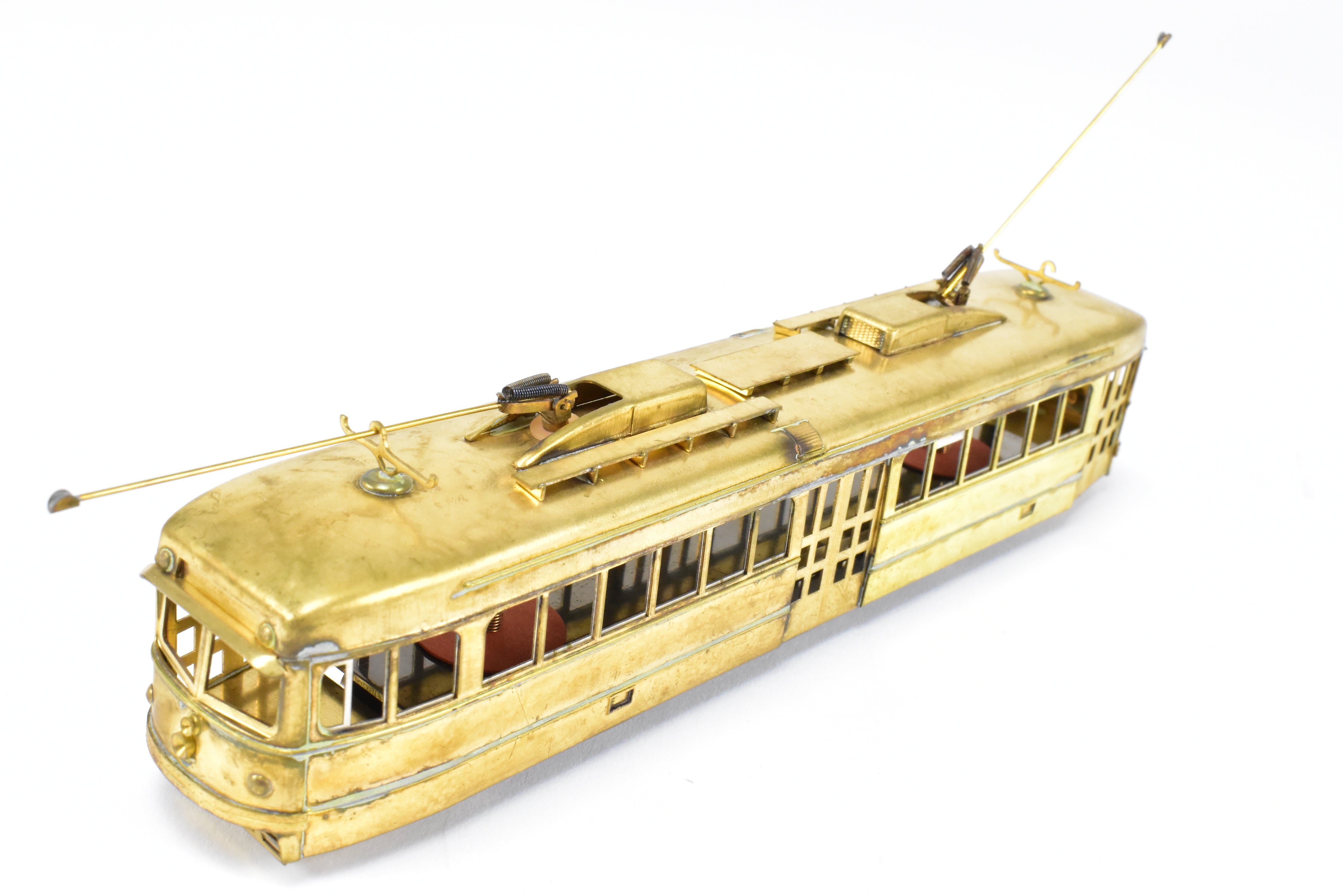 HO Scale Unpowered Trailer: Brass Suydam Pacific Electric Double End PCC Car