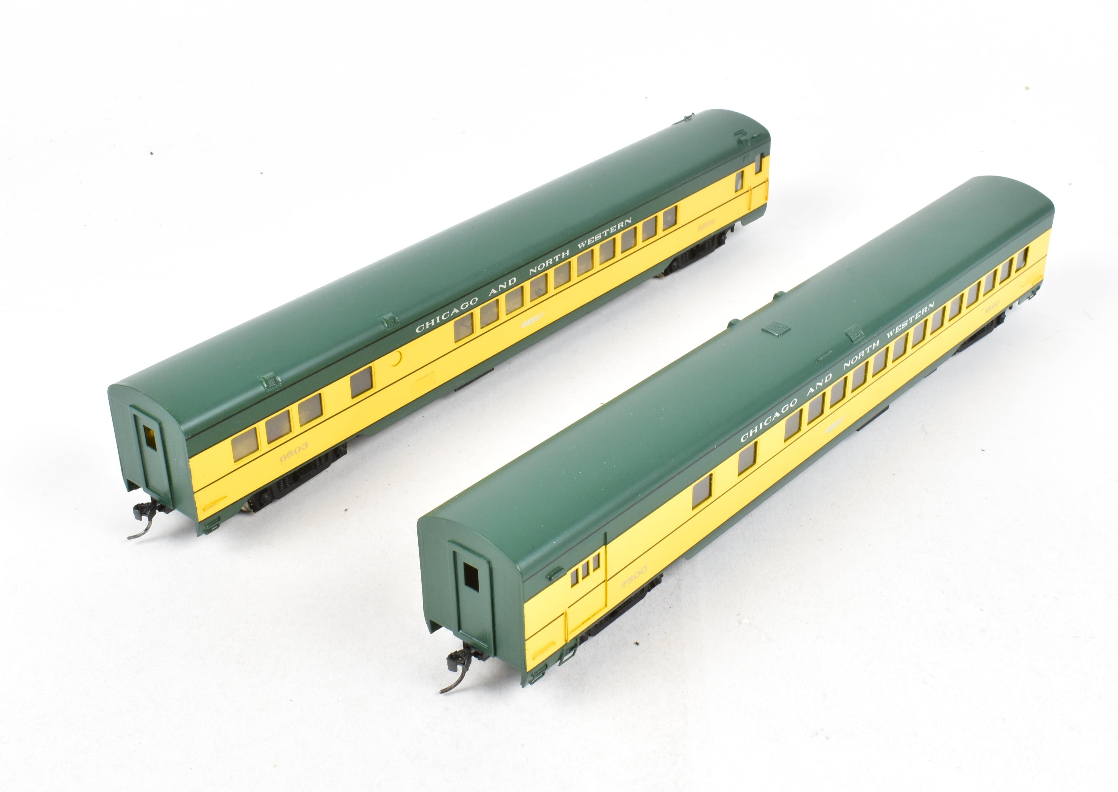 HO Brass NPP Nickel Plate 2-Car Baggage & Parlor Set Factory Painted C&NW