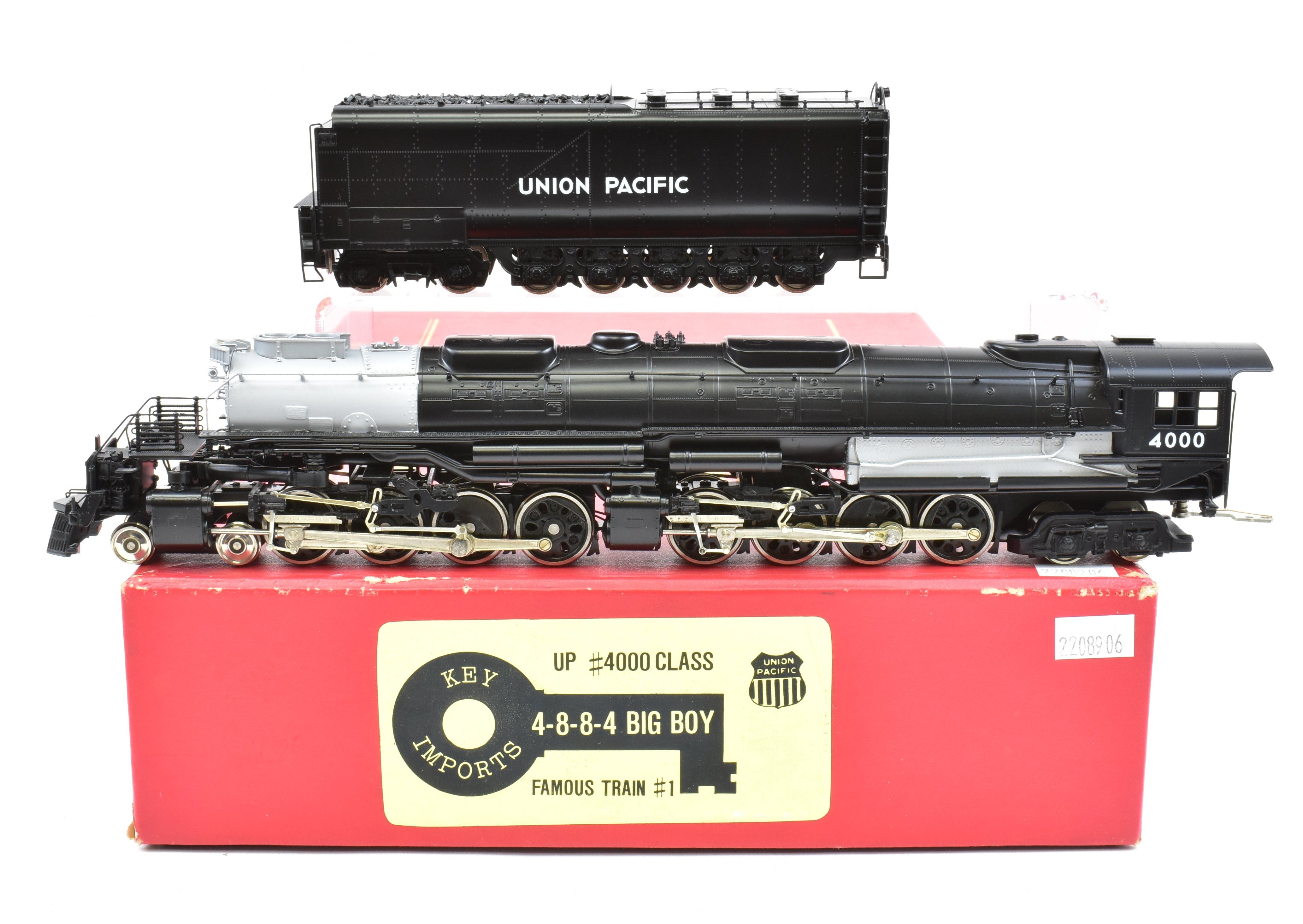 HO Scale Brass Model Train Imported by Key - Union Pacific 4000 Class 4 - 8 - 8 - 4 Big Boy, the Renowned Famous Train No. 4000