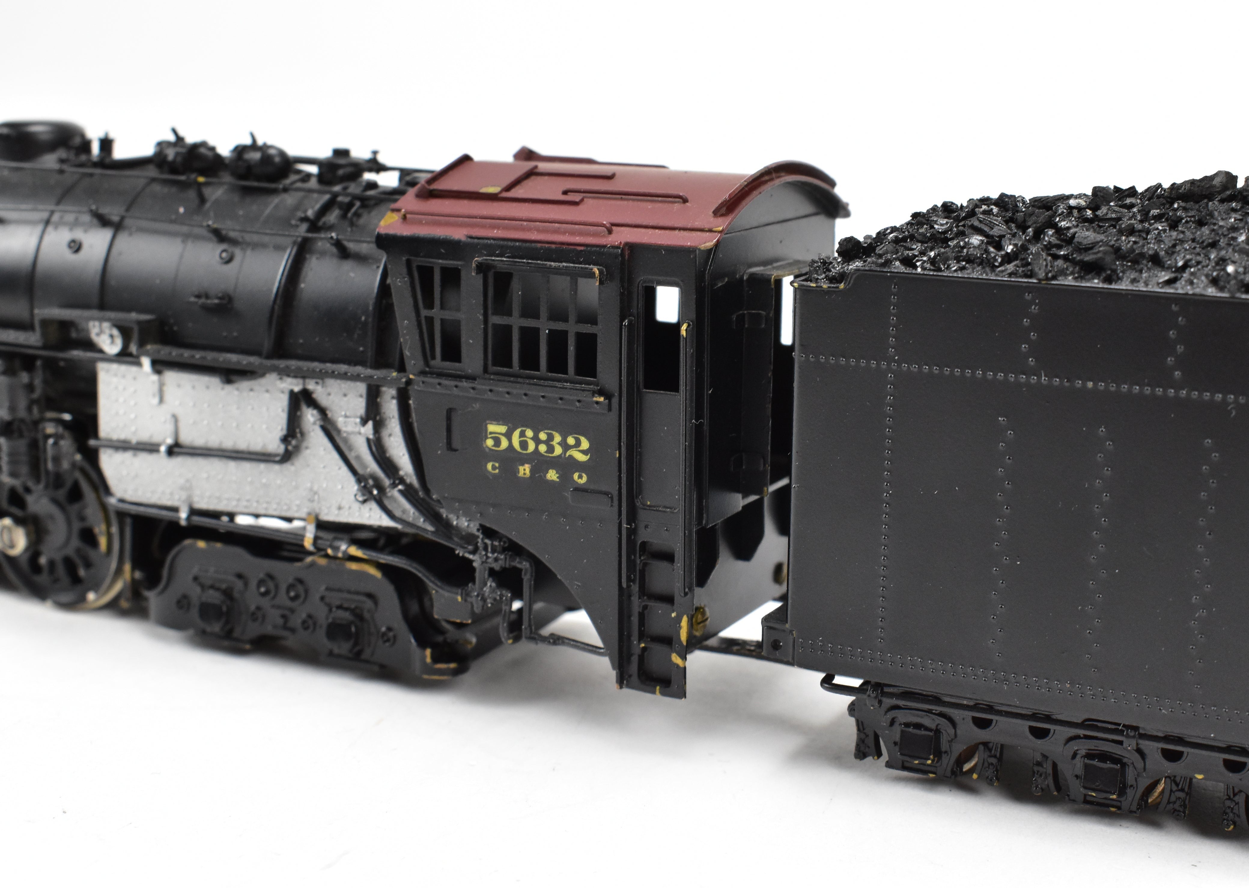 High - Quality HO Scale Brass Pacific Fast Mail Model Train - Toby CB&Q Burlington Route 4 - 8 - 4 Class O - 5, 1961 Run, Crown CP Numbered 5632