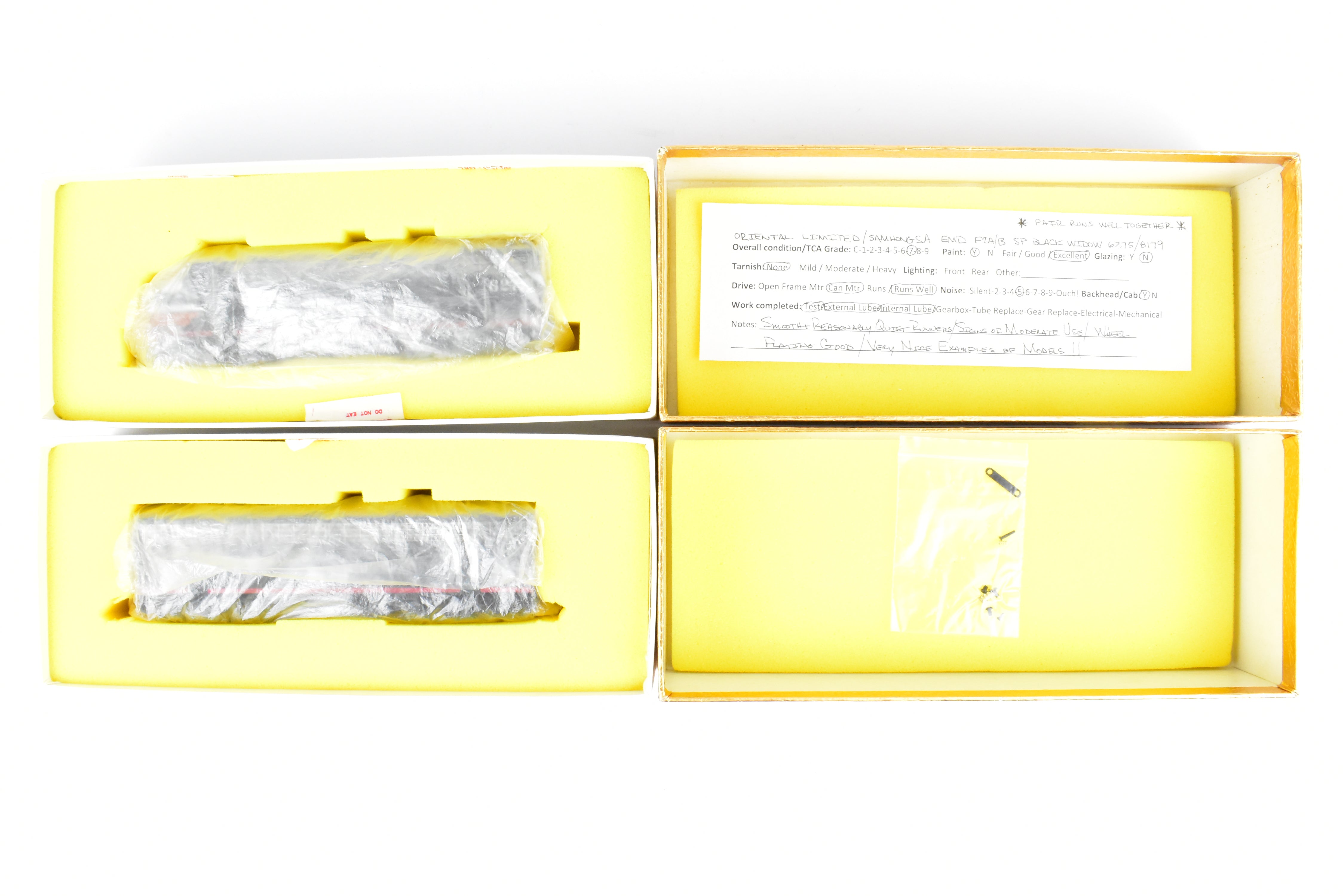 HO Scale Brass Southern Pacific EMD F7 A/B 1500 HP Phase I Set from Oriental Limited with Factory Painting