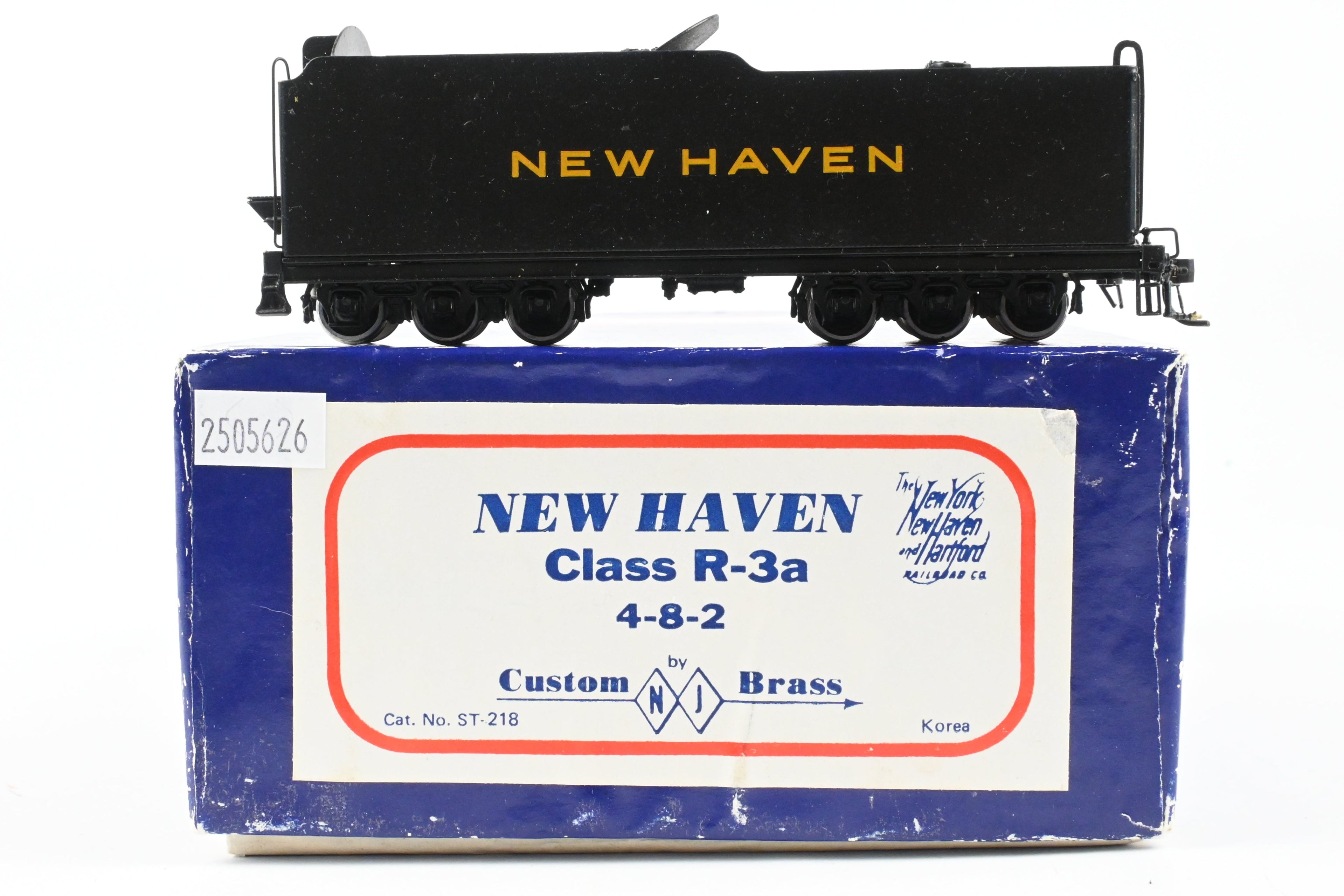 HO Scale Brass Custom Painted Tender for New Haven Class R - 3a 4 - 8 - 2 Locomotive by NJ Custom Brass