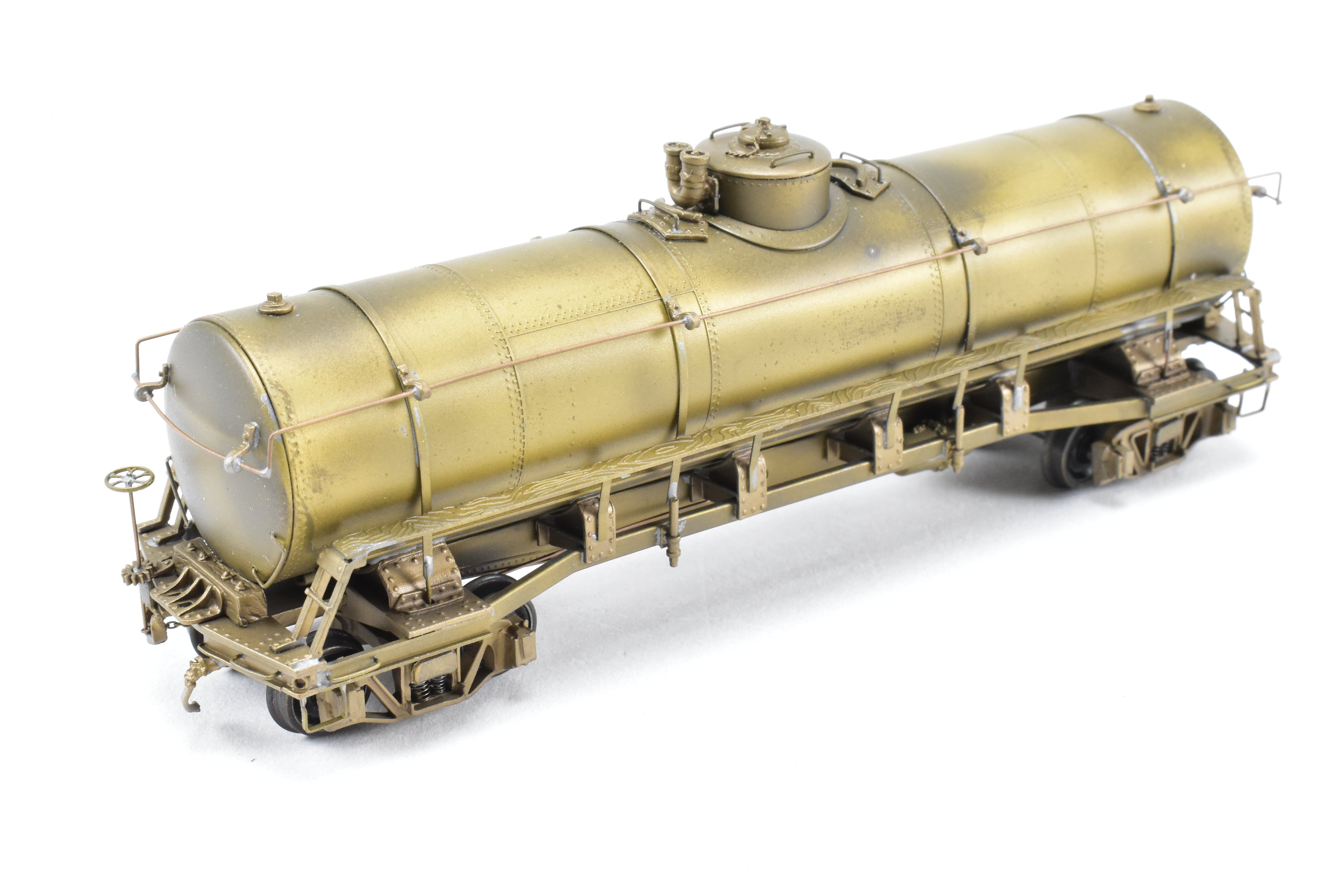1989 HO Brass Pecos River ATSF - Santa Fe 10,500 Gallon TK - H Tank Car w/ Andrews Trucks