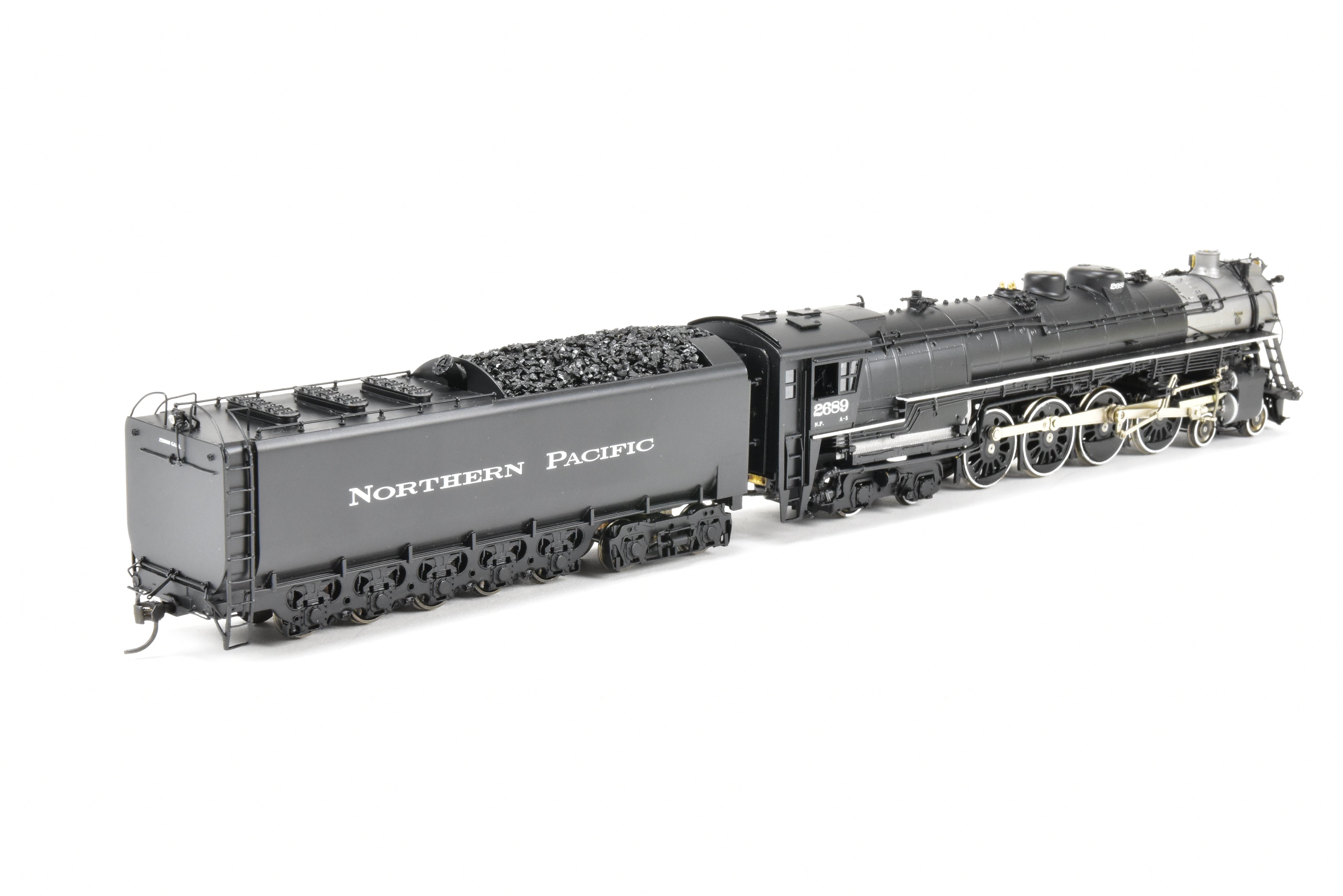 HO Scale Brass Northern Pacific A-5 4-8-4 FP #2689 Black Model with QSI DCC & Sound