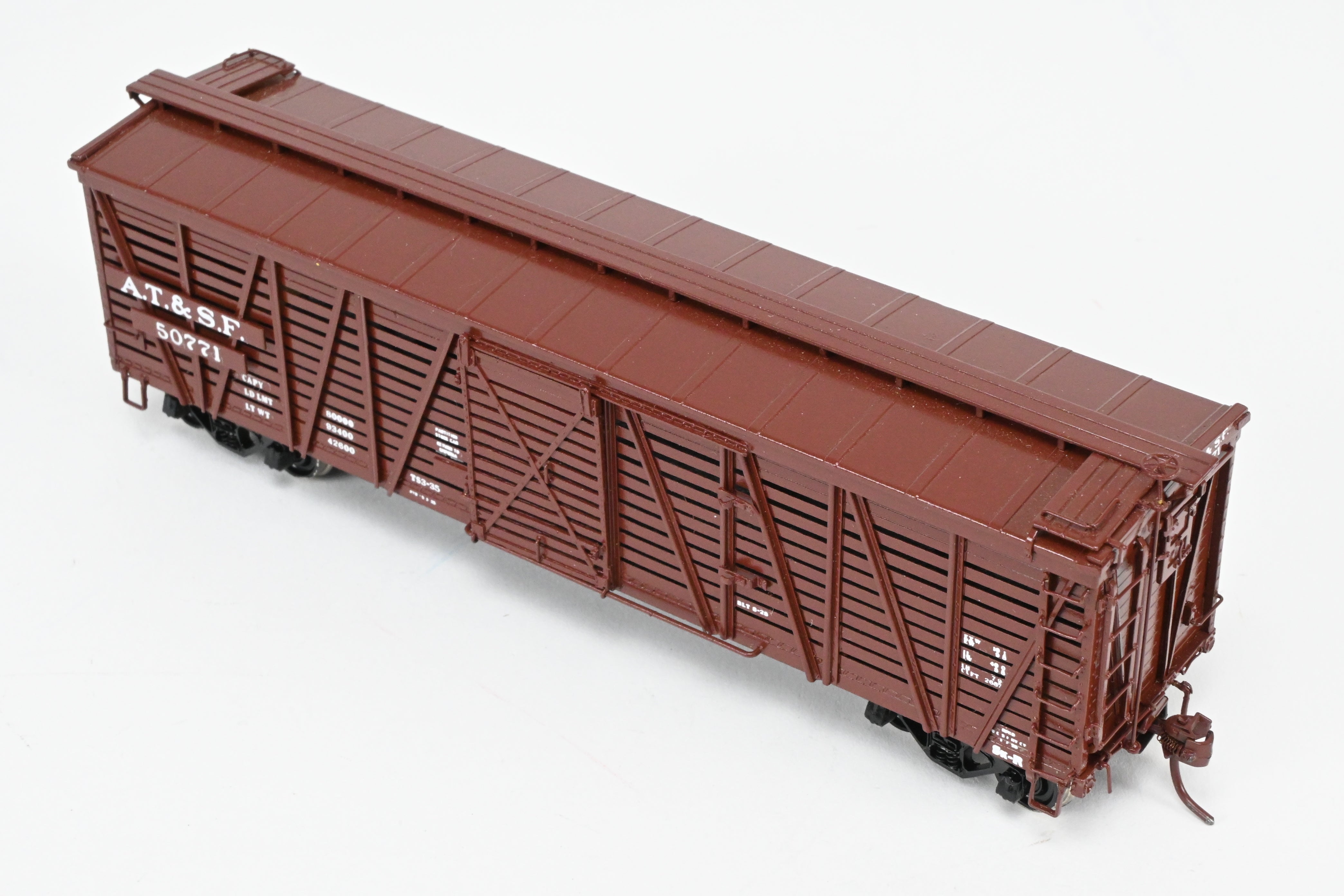 HO Scale Brass ATSF - Santa Fe Sk-R Stock Car No. 60771 Custom Painted