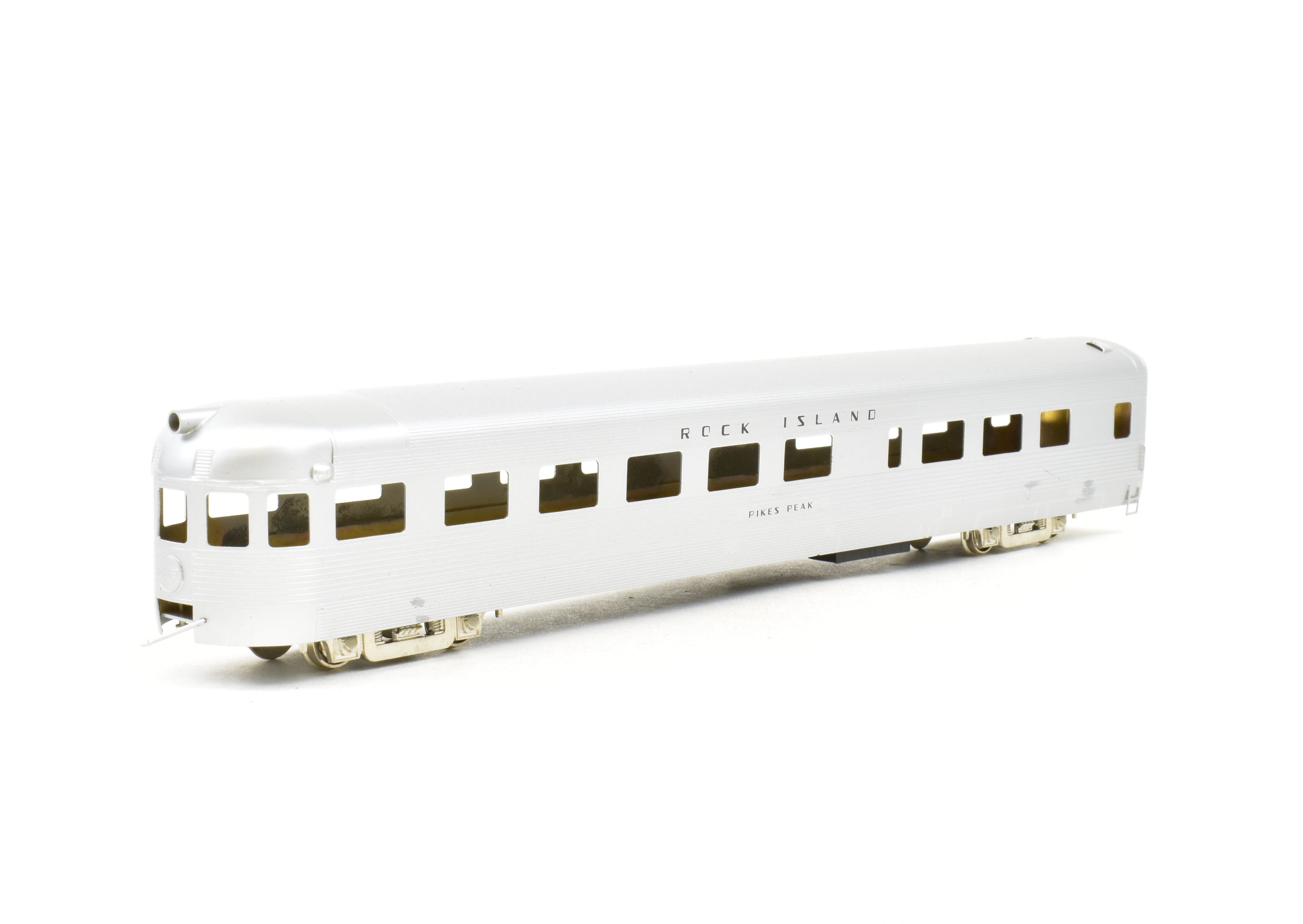 HO Scale Brass Nickel Plate Products CRI&P - Rock Island Rocket TA Locomotive and 4-Car Set with an Additional Factory-Painted Car
