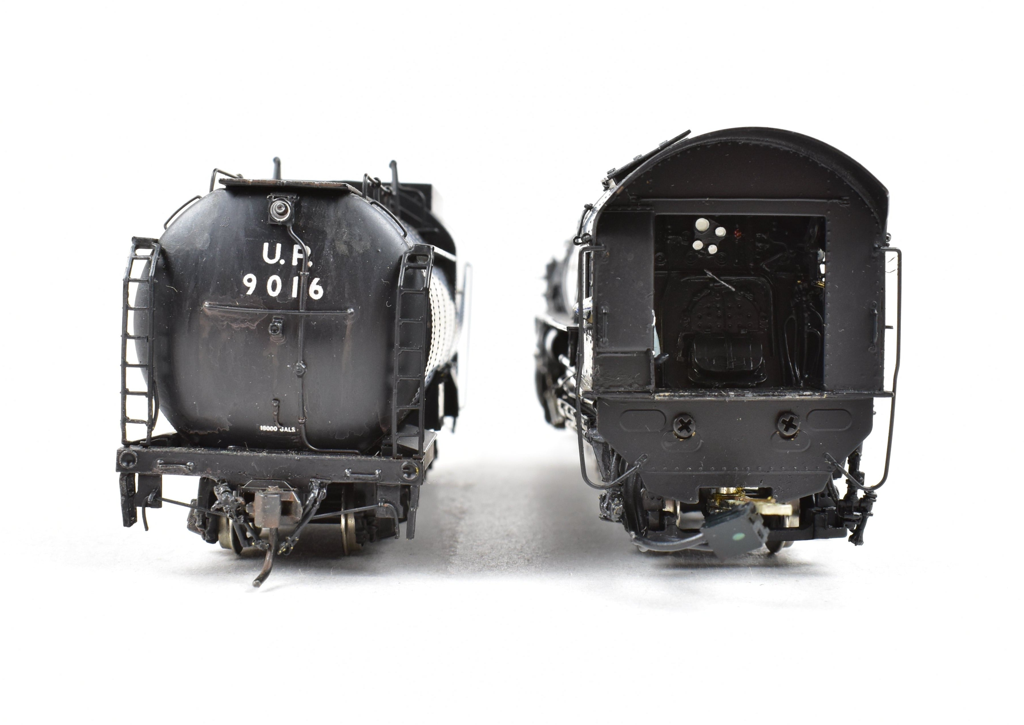 HO Scale Brass Key Imports Union Pacific 4-12-2 Standard Steam Locomotive of the 9000 Series, Specifically Standard Niners #9016 with Light Weathering Effect