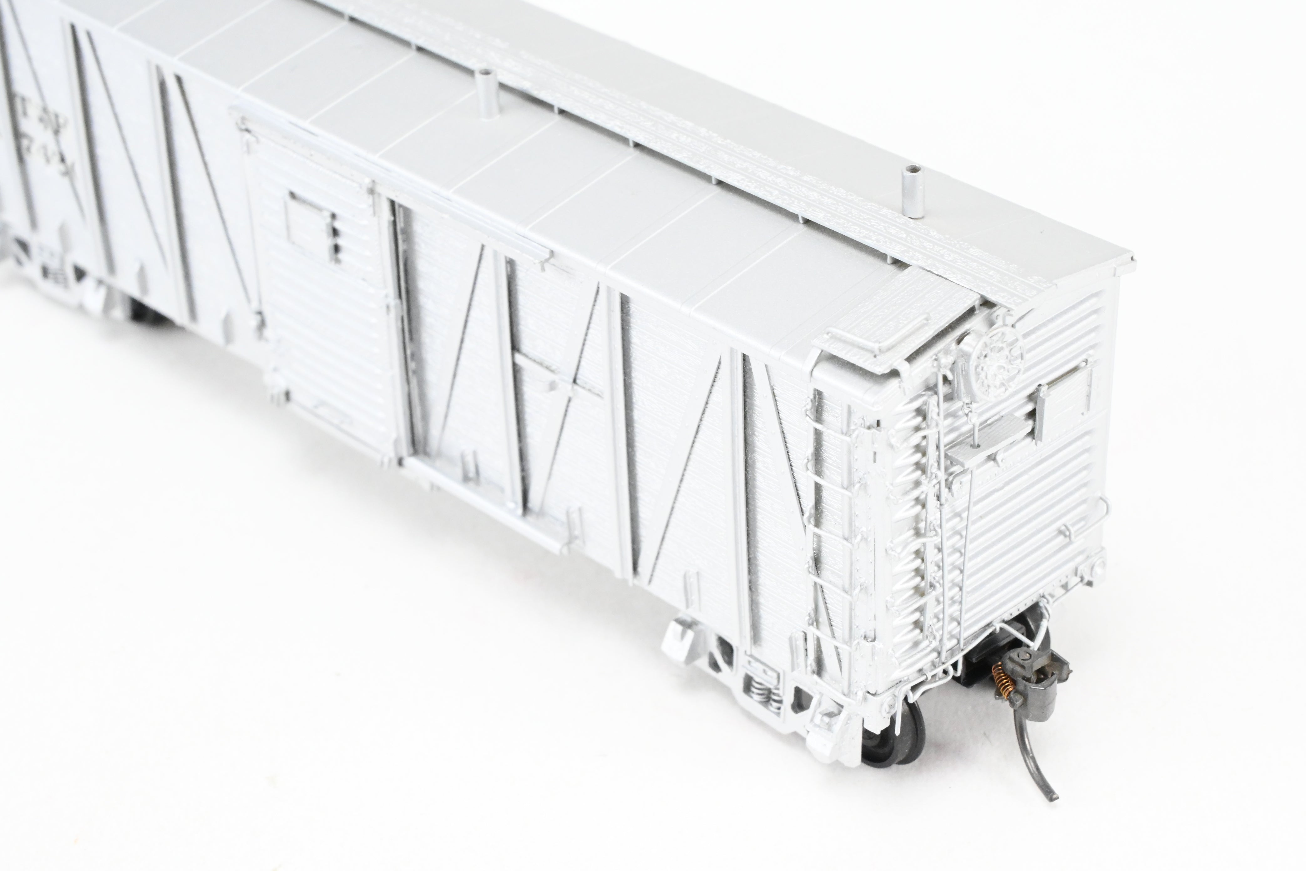 HO Scale Brass Model of Pecos River Brass ATSF - Santa Fe WX - 6 Work Boxcar with CP Number 197420