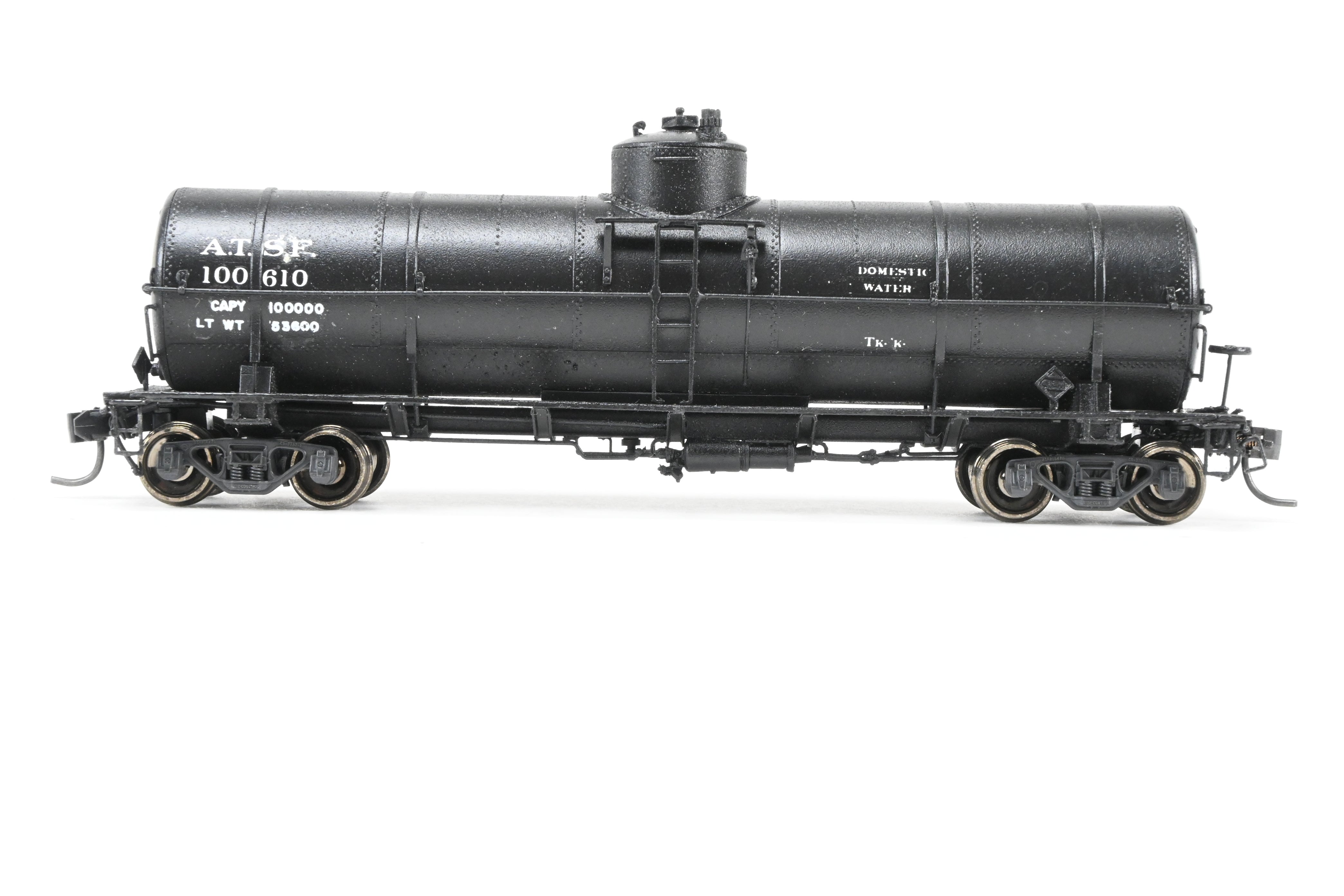 Custom Painted HO Brass ATSF - Santa Fe Tk - K Tank Car #100610 by Pecos River