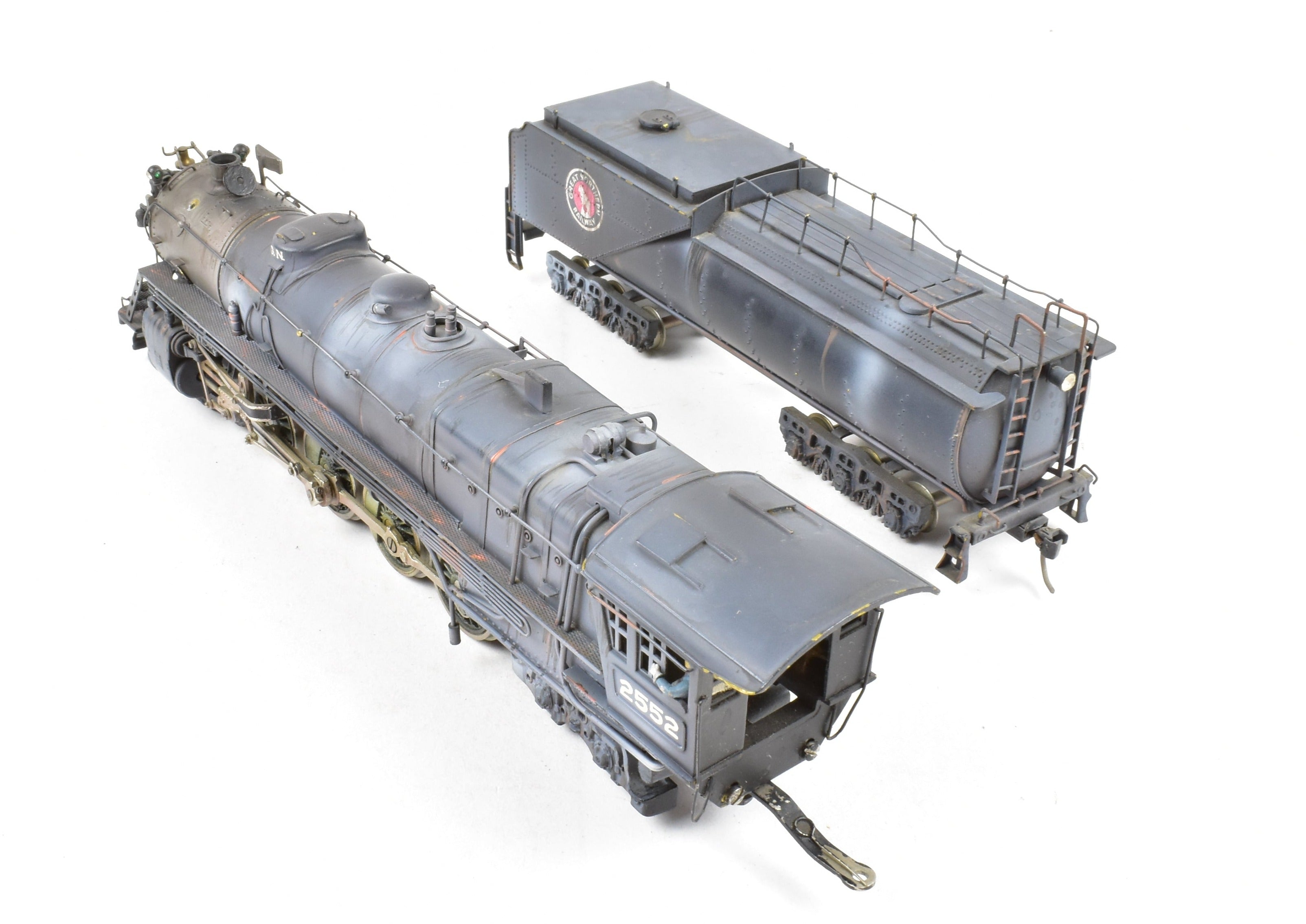 HO Scale Brass PFM - Tenshodo GN - Great Northern 4-8-4 Class S-1 Steam Locomotive Model with 1970 Run Factory Paint and Heavy Custom Weathering