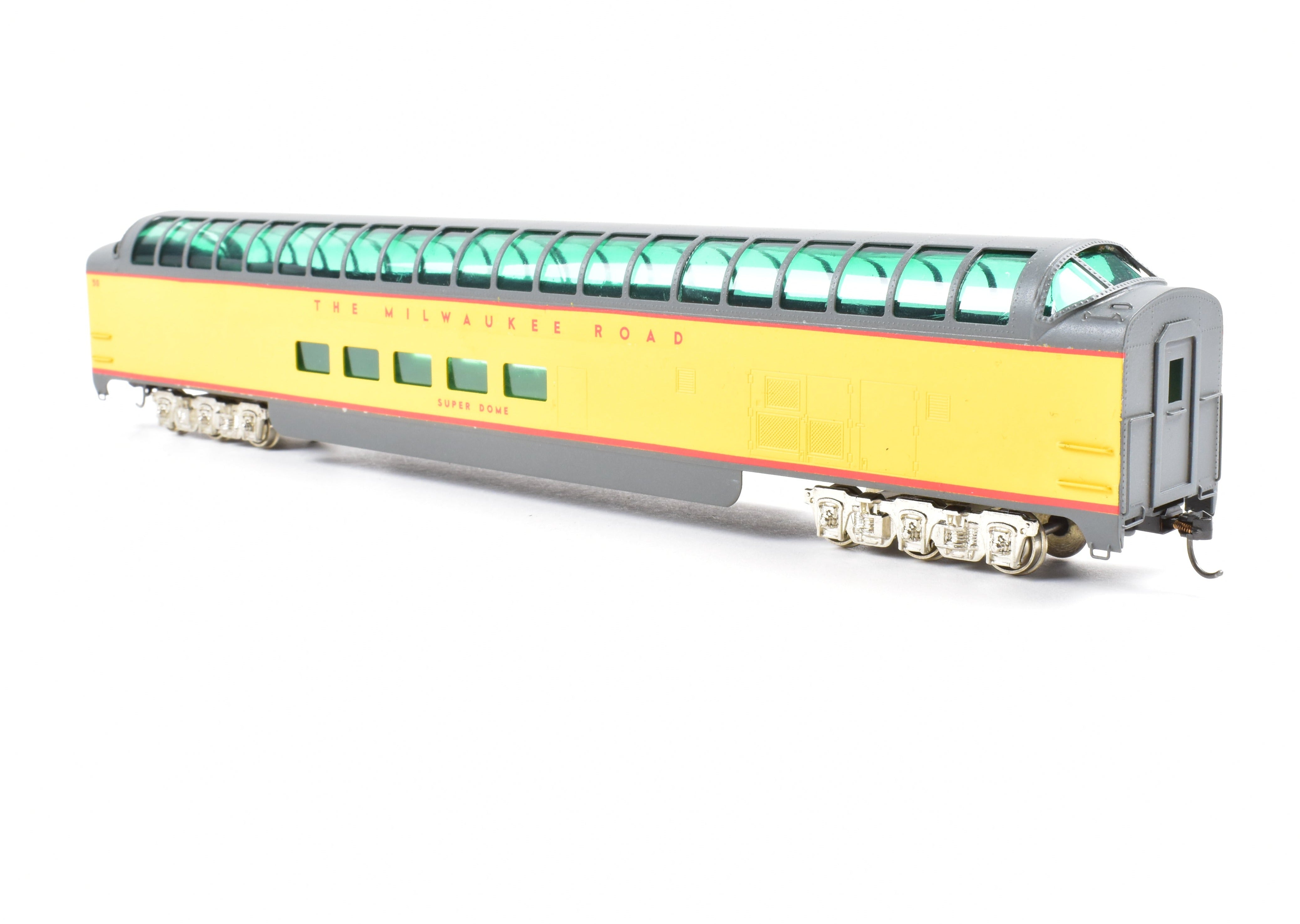 HO Scale Brass Soho Milwaukee Road #50 Super Dome Model with Tinted Glazing