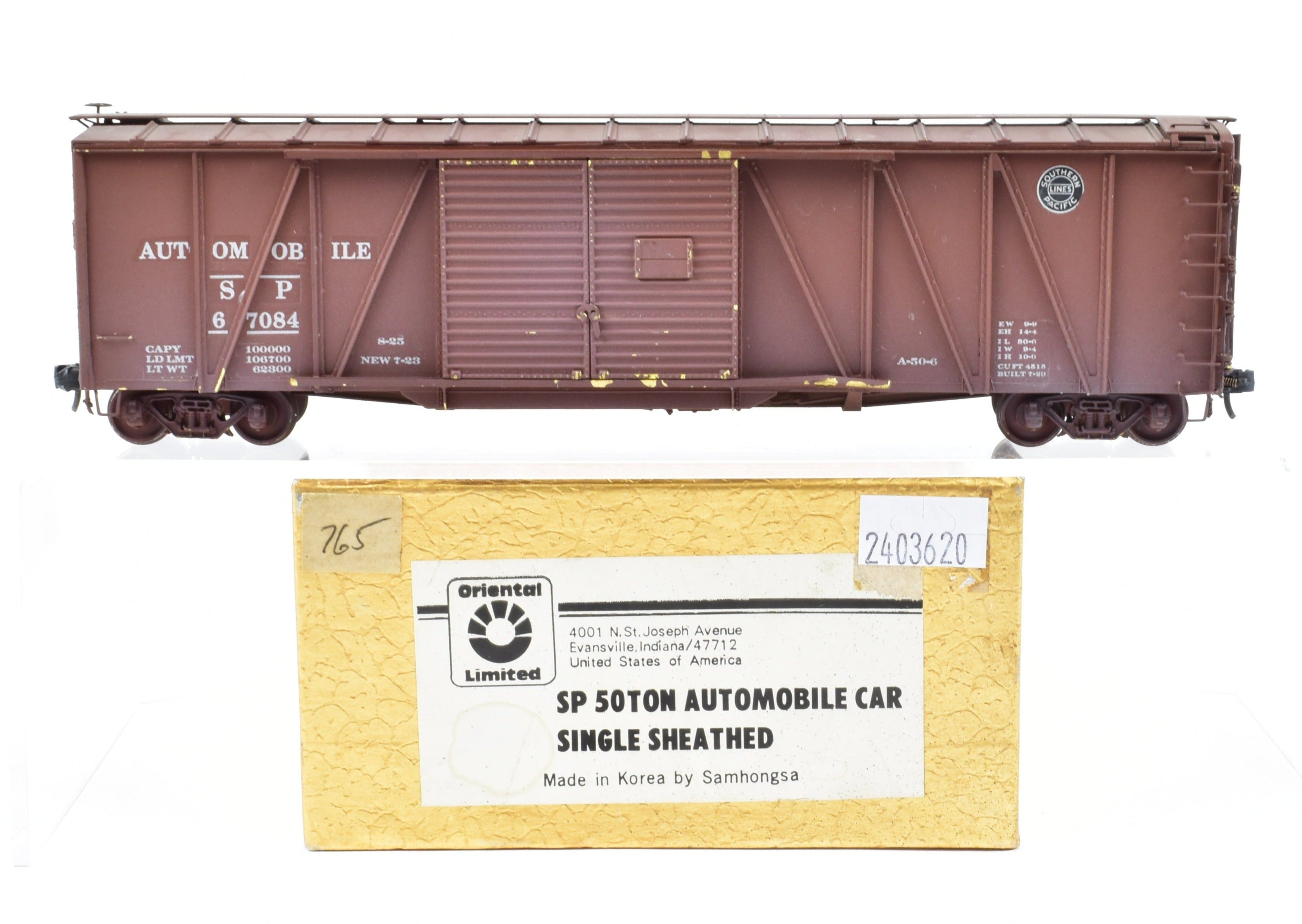 HO Scale Brass Southern Pacific 50-Ton Single Sheathed Automobile Box Car