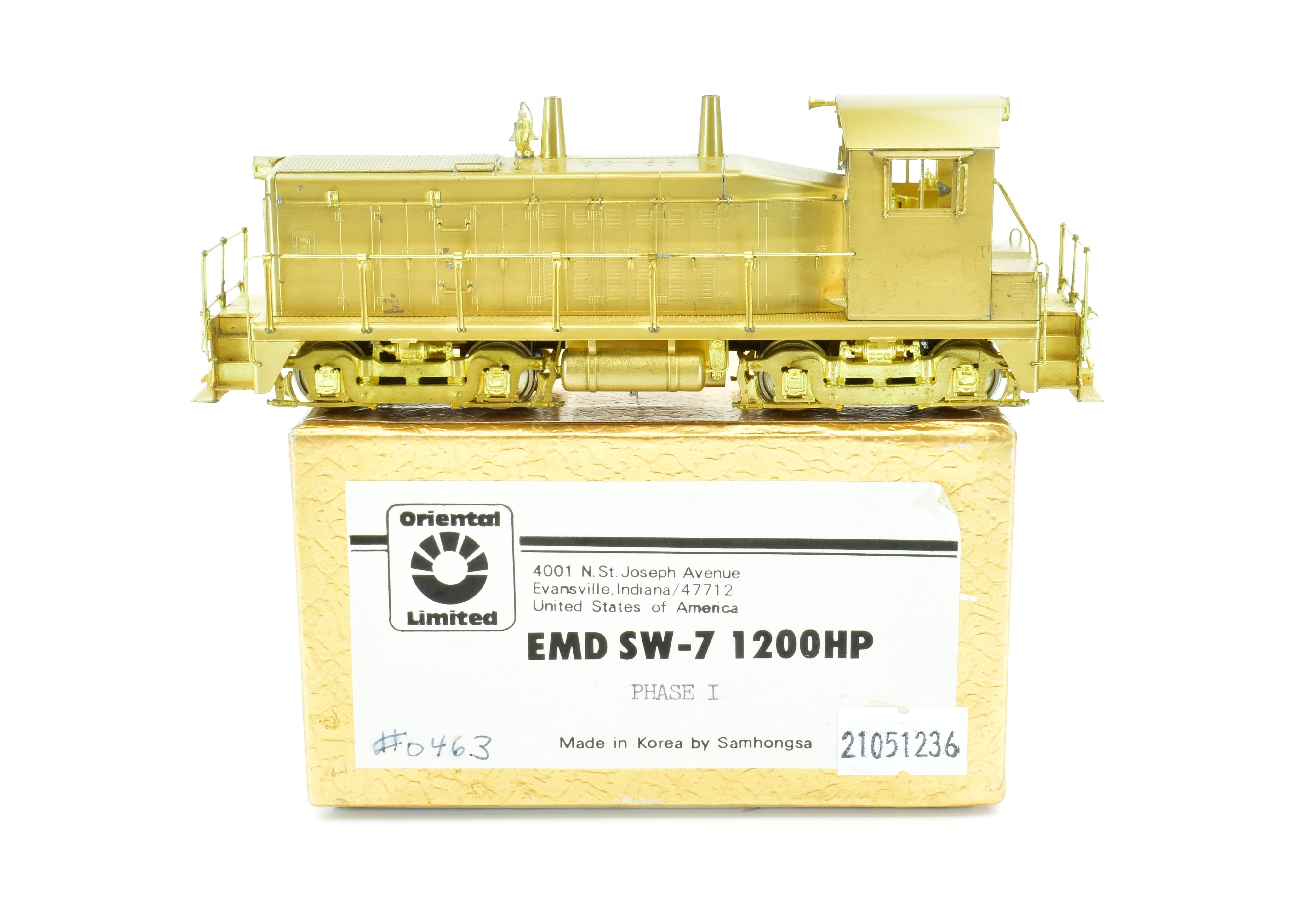 HO Scale Brass Oriental Limited EMD SW - 7 1200HP Switcher Model for Model Train Enthusiasts