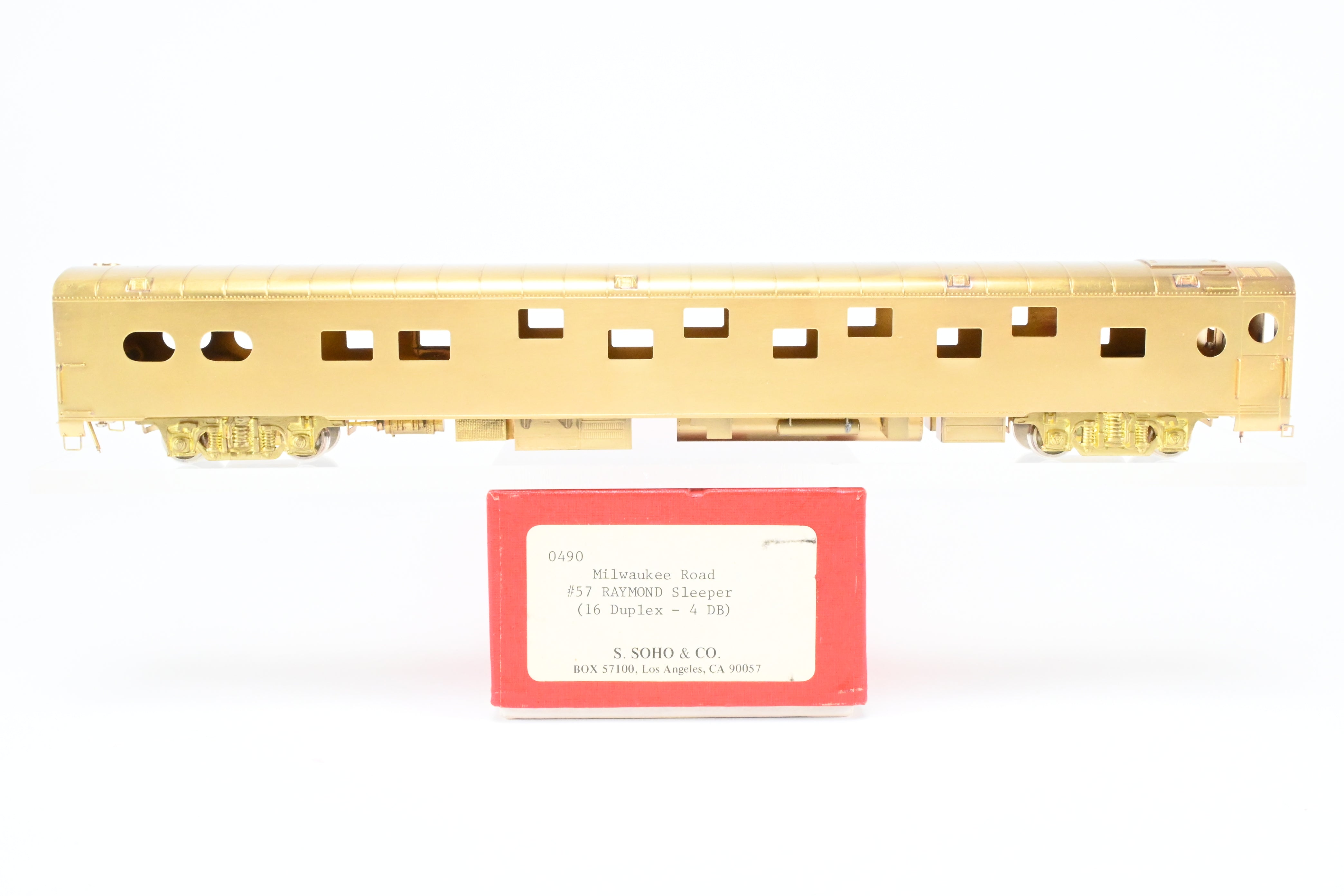 HO Scale Brass Soho Milwaukee Road Raymond Series 16 Duplex 4DB Sleeper Model Train Car