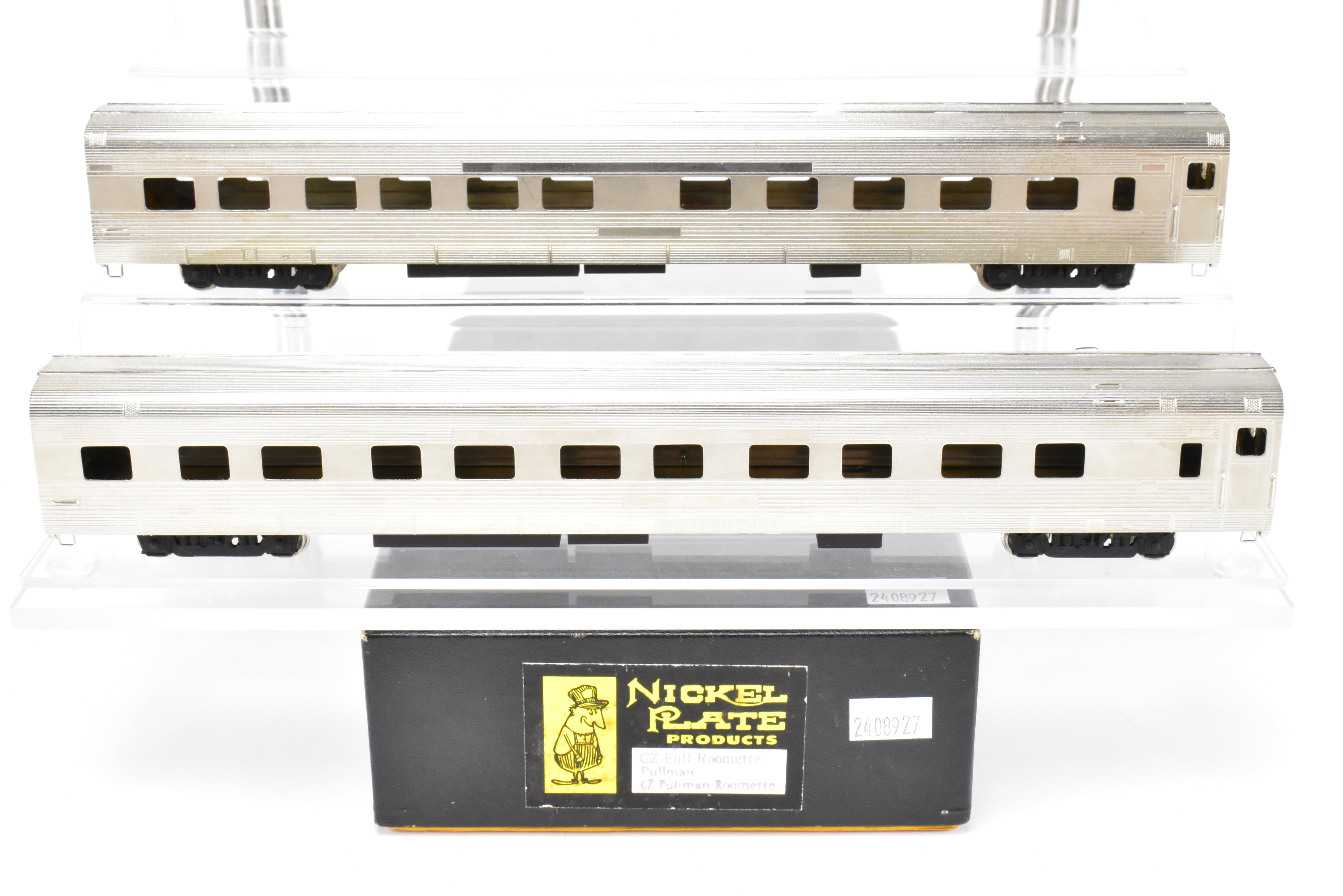 HO Scale Brass NPP Nickel - Plated California Zephyr Pullman Roomette Sleeper Set