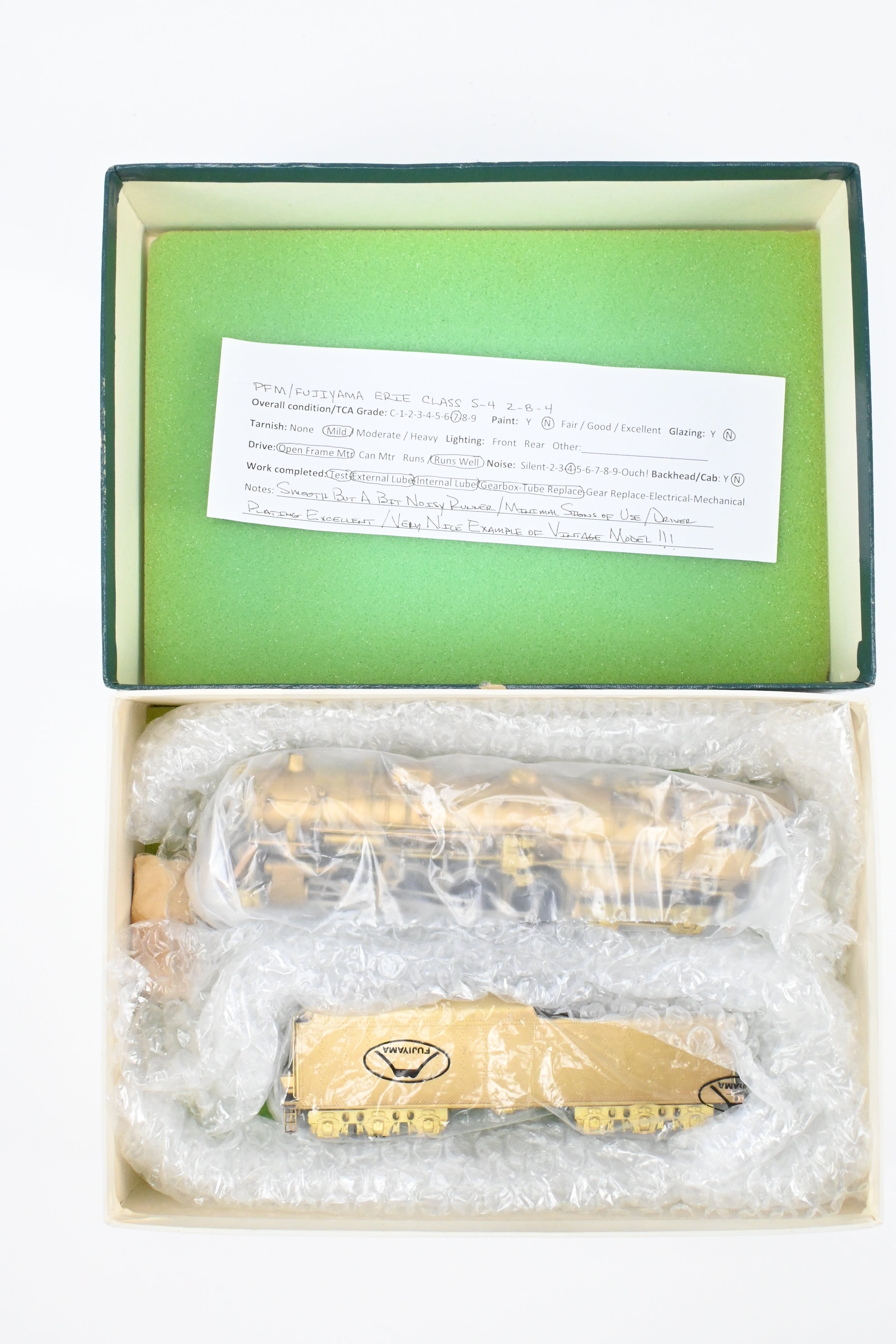 1966 HO Brass PFM - Fujiyama Erie Railroad 2-8-4 Class S-4 Model with Minor Wear