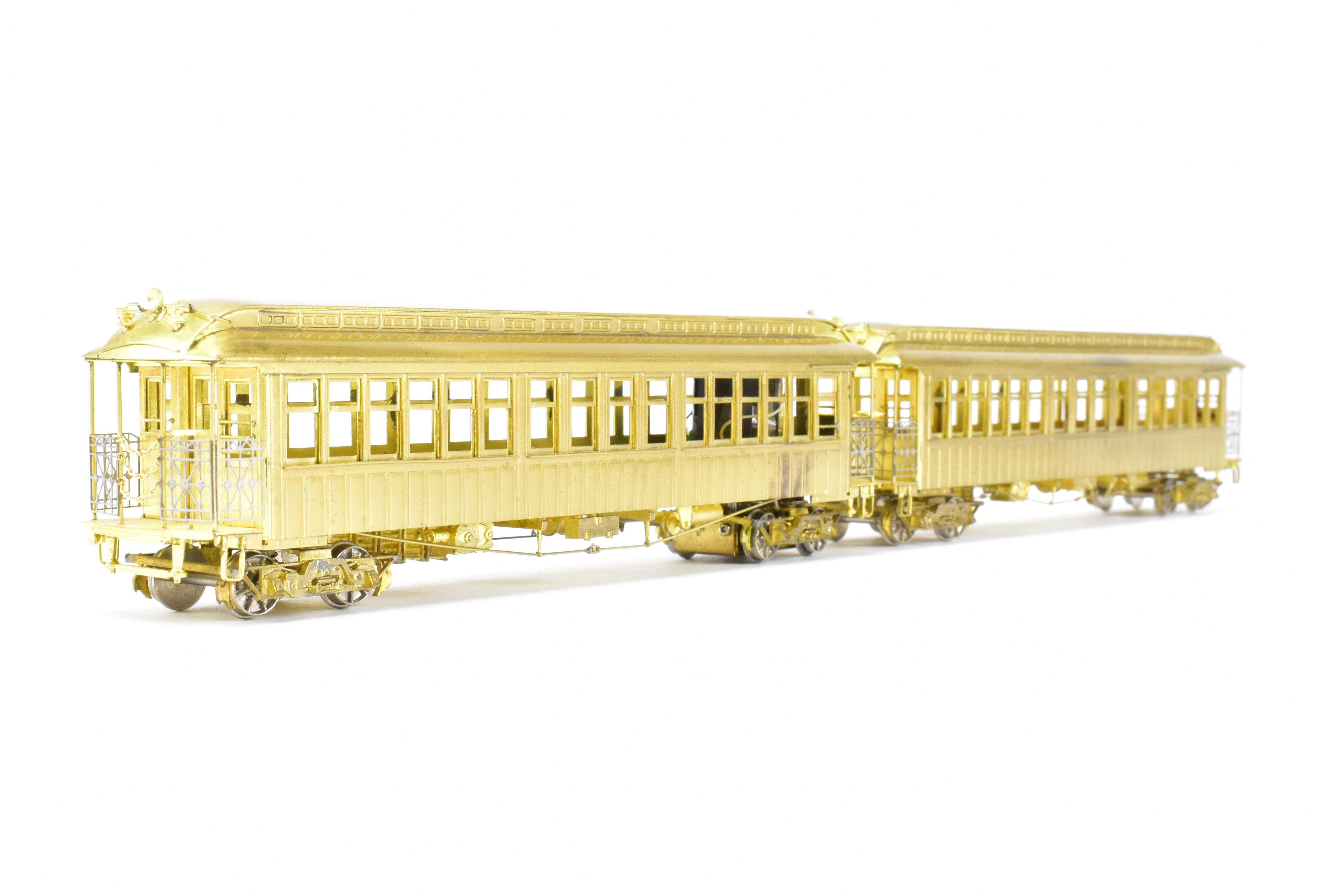 HO Scale Brass Model Train Set by MTS Imports - Manhattan Elevated Railway and Chicago & South Side Rapid Transit Elevated 2 Car Set