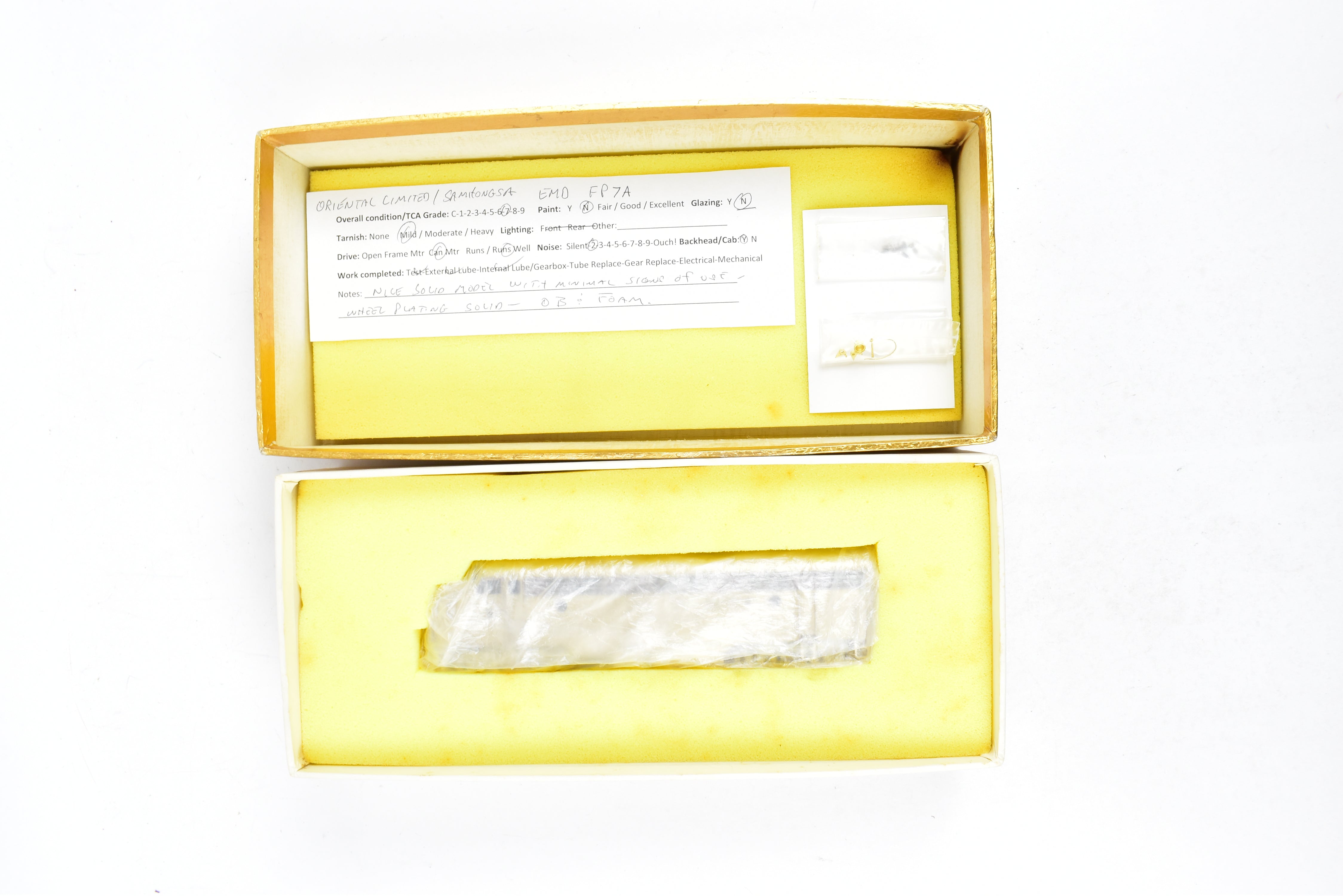 HO Brass Oriental Limited EMD FP7A 1500 HP Phase II with Shelf - Worn Box