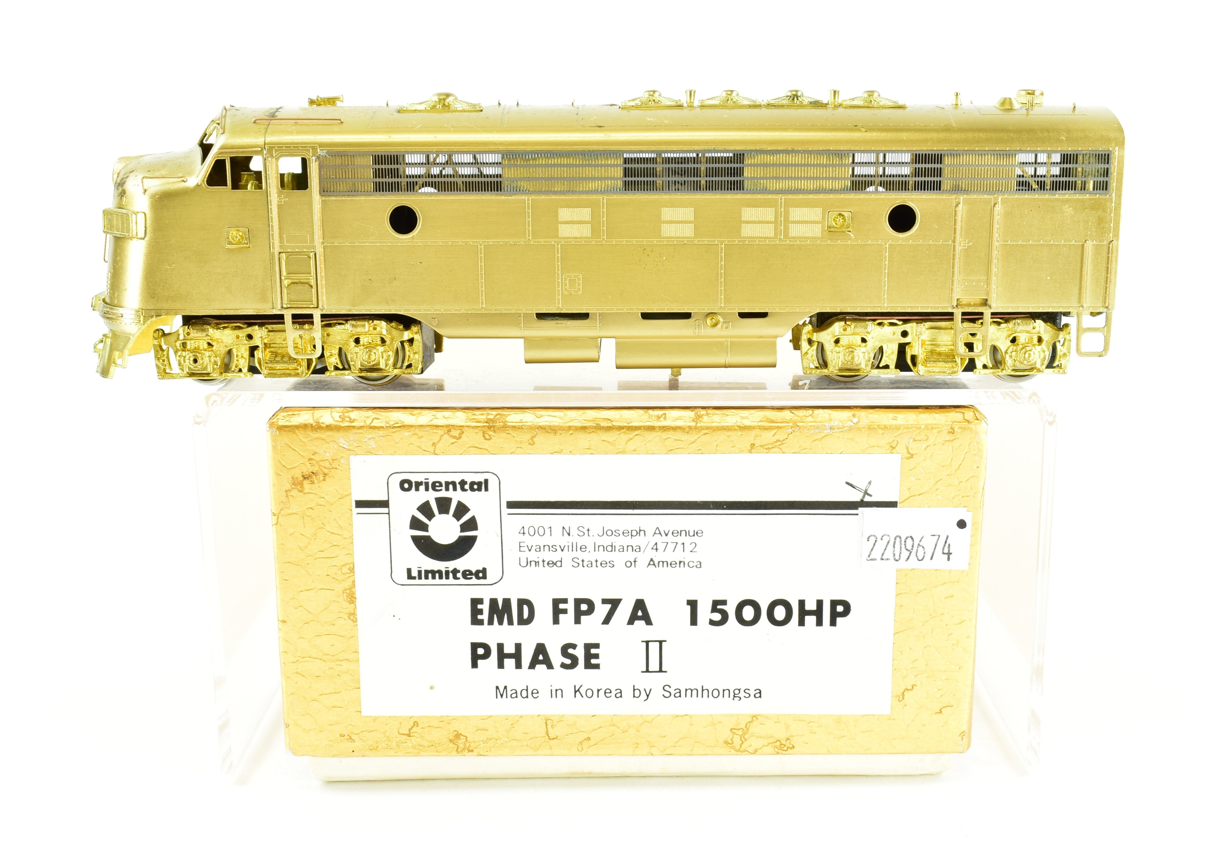 HO Scale Brass Oriental Limited Model Train - Various Roads EMD FP7A 1500 HP Phase II Locomotive