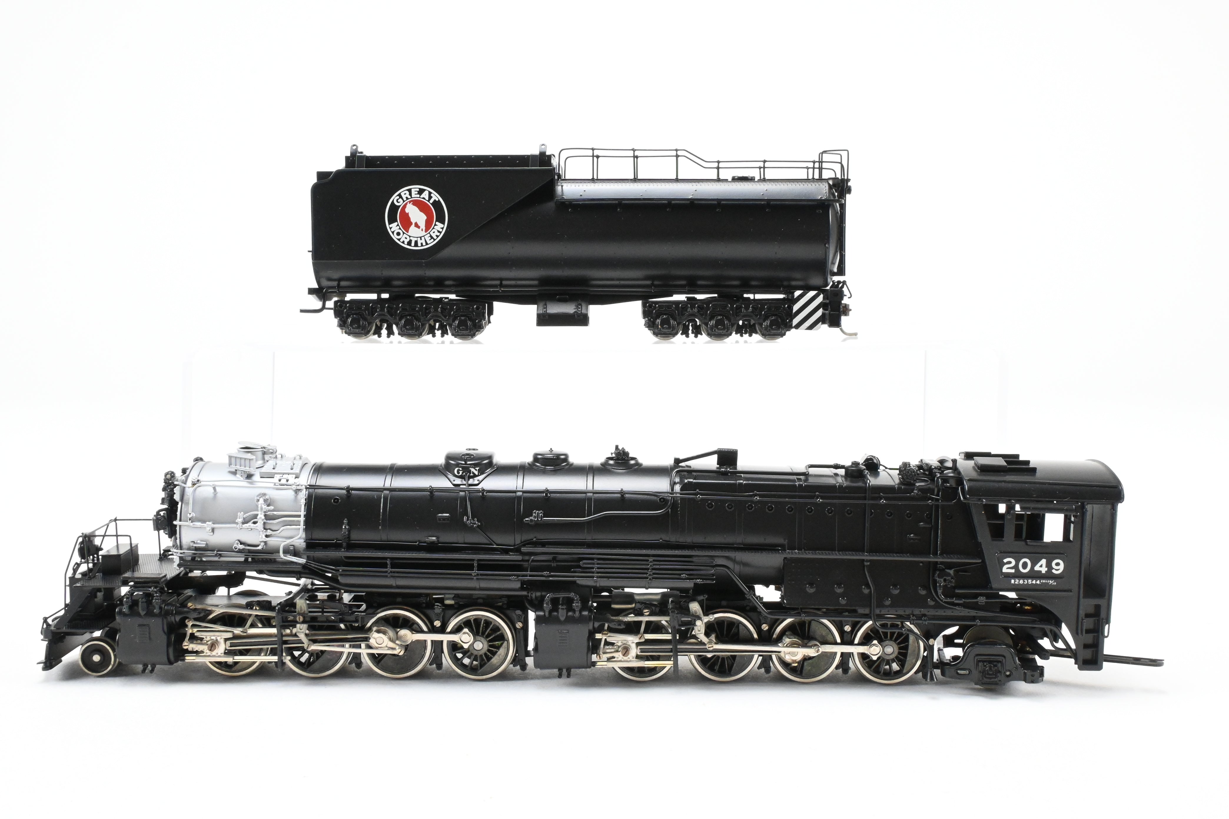 High - Quality HO Scale Brass PFM - Tenshodo GN Great Northern 2 - 8 - 8 - 2 Class R - 2 FP Model Train Engine, Road Number 2049, 1974 Run