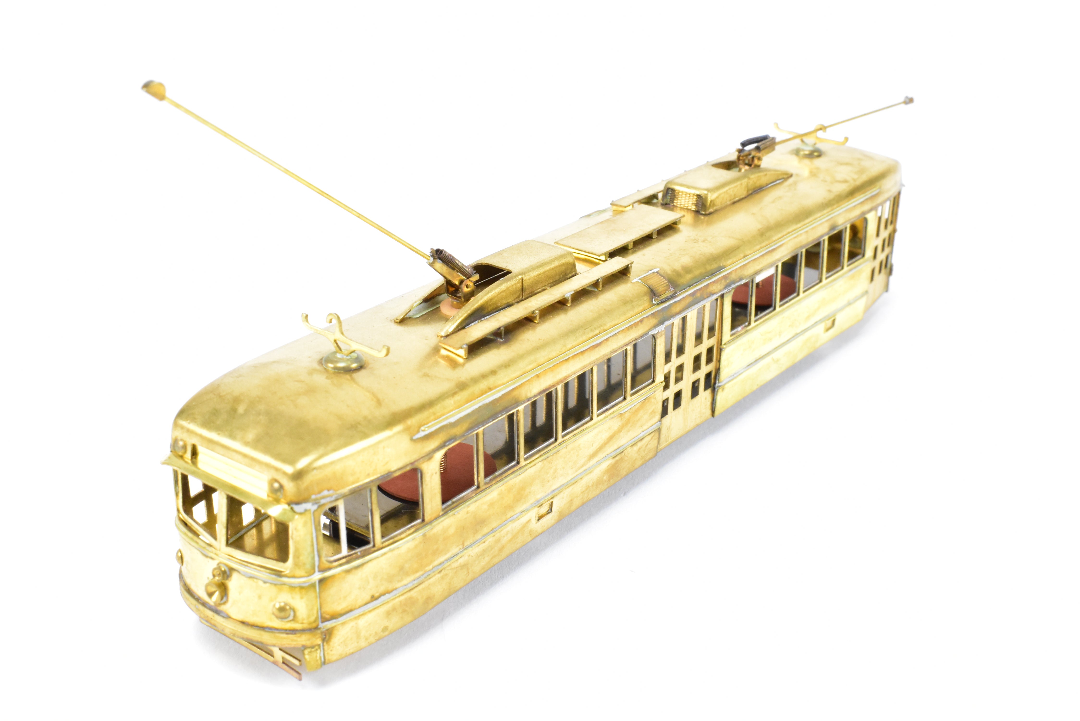 HO Scale Unpowered Trailer: Brass Suydam Pacific Electric Double End PCC Car