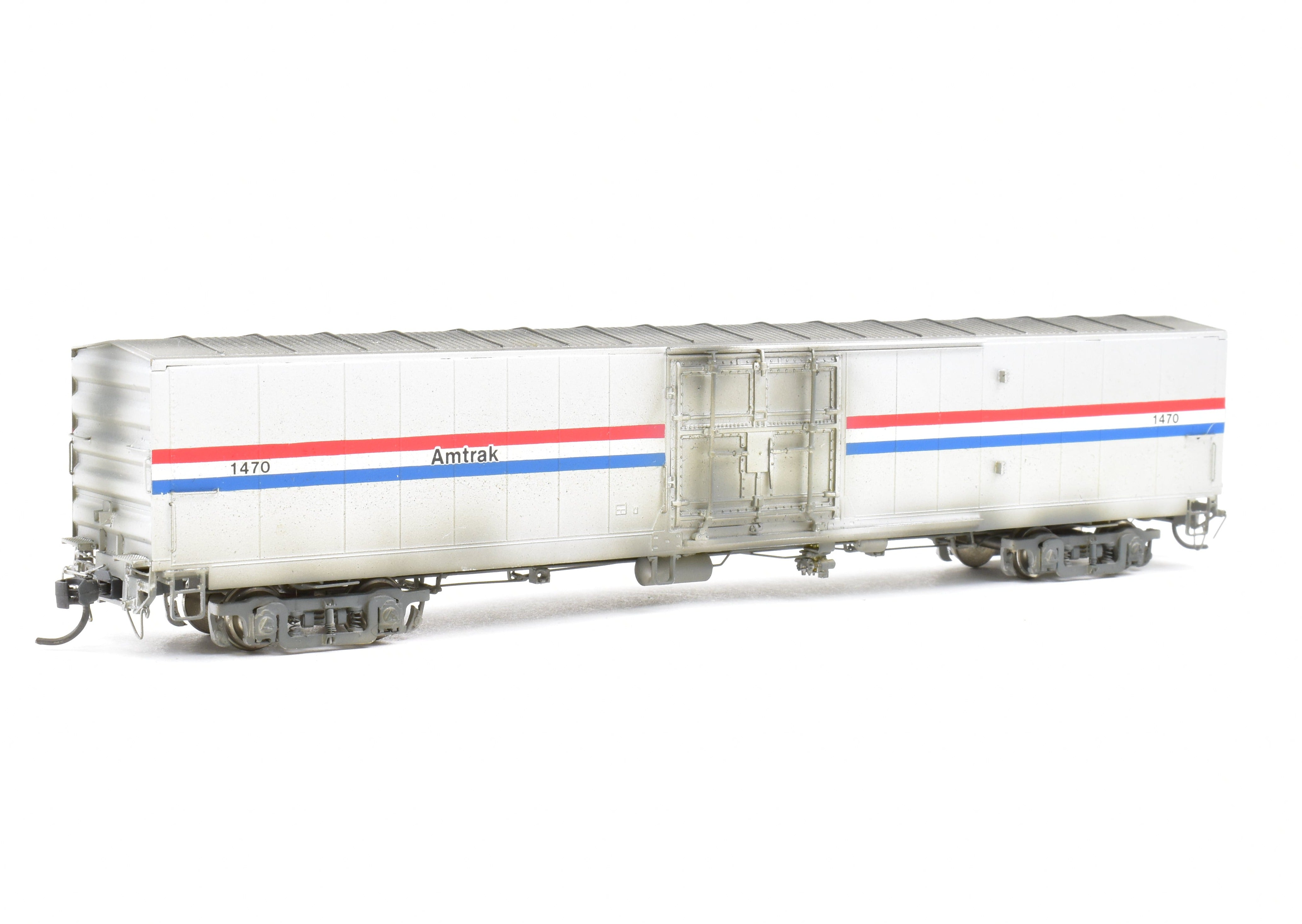 Custom Painted & Weathered HO Brass Metro Models Amtrak #1470 Merchandise Handling Car